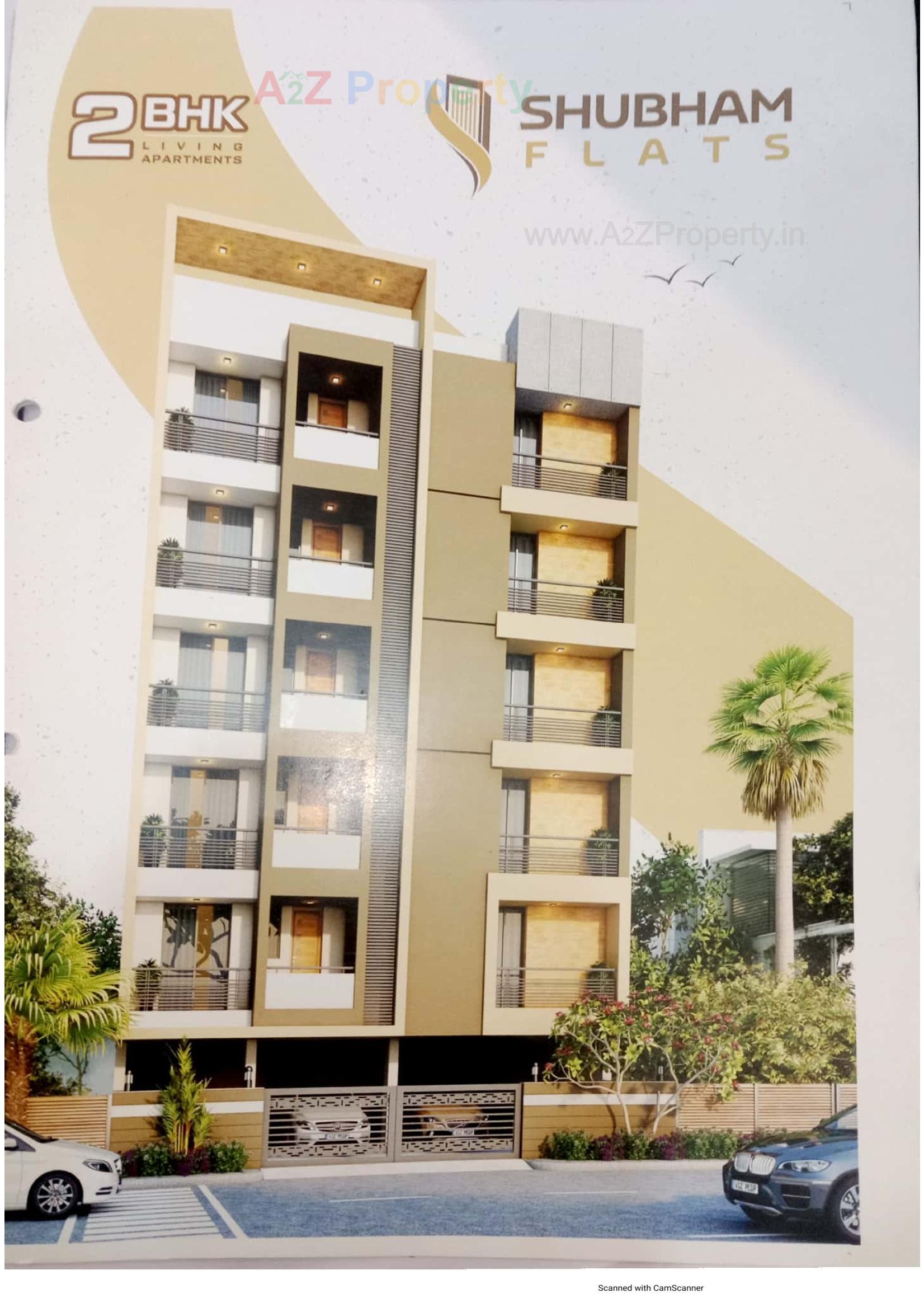 3D Elevation of real estate project Shubham Flats located at Raiya, Rajkot, Gujarat