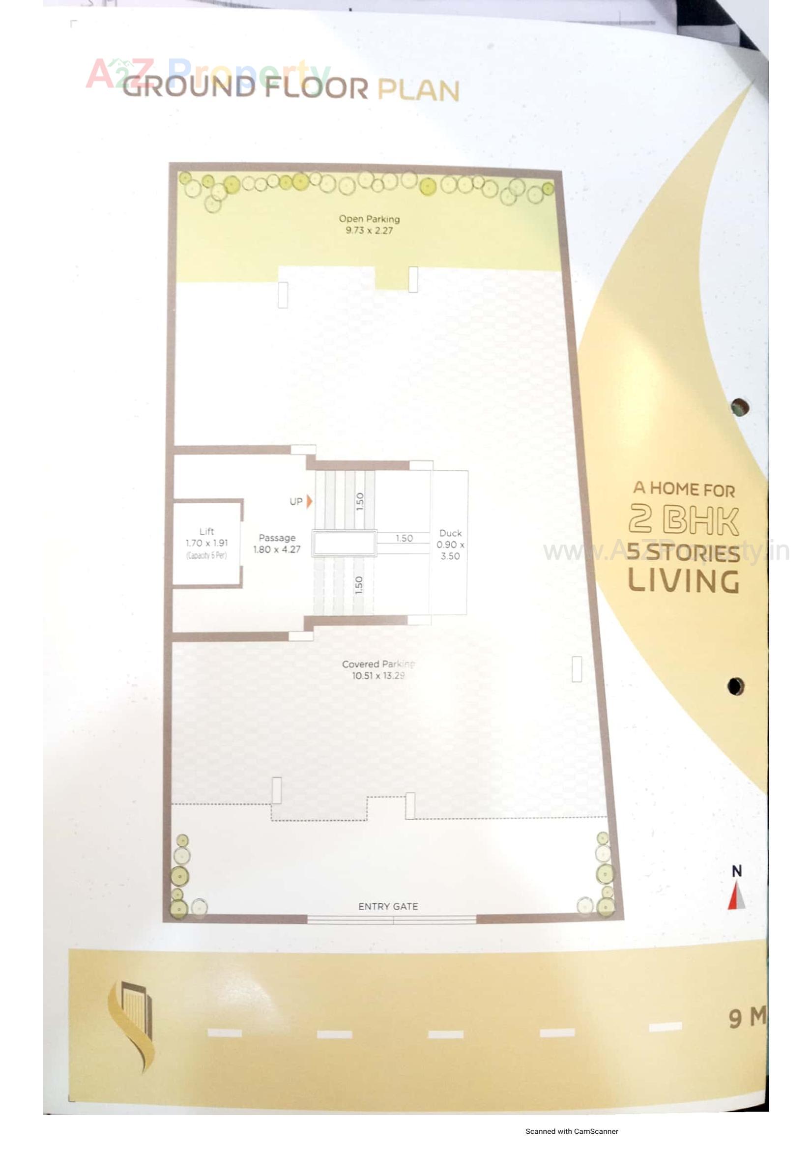 Layout of real estate project Shubham Flats located at Raiya, Rajkot, Gujarat