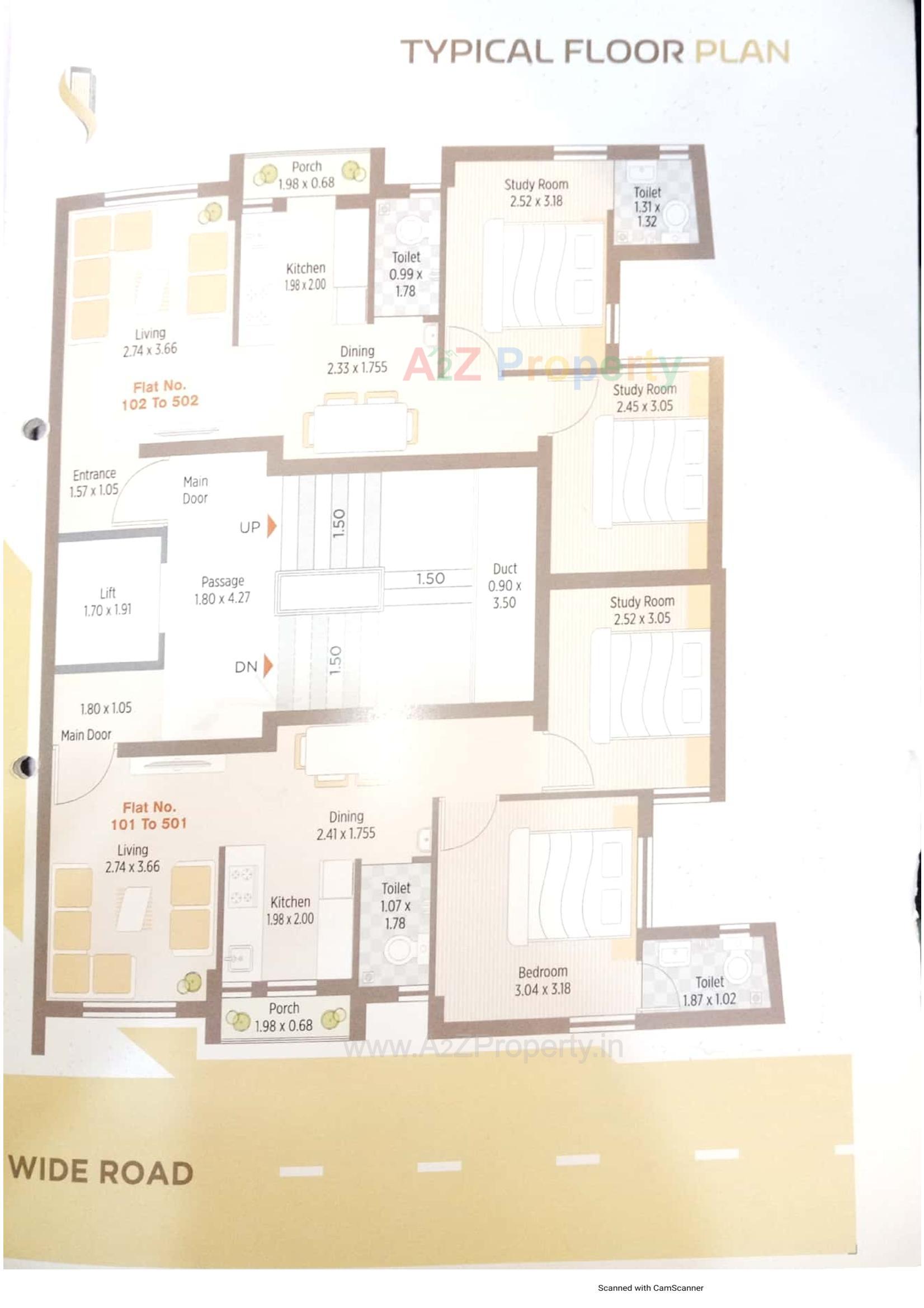 Layout of real estate project Shubham Flats located at Raiya, Rajkot, Gujarat