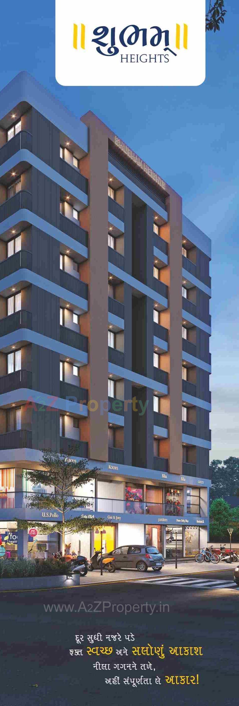 3D Elevation of real estate project Shubham Heights located at Ghanteshwar, Rajkot, Gujarat