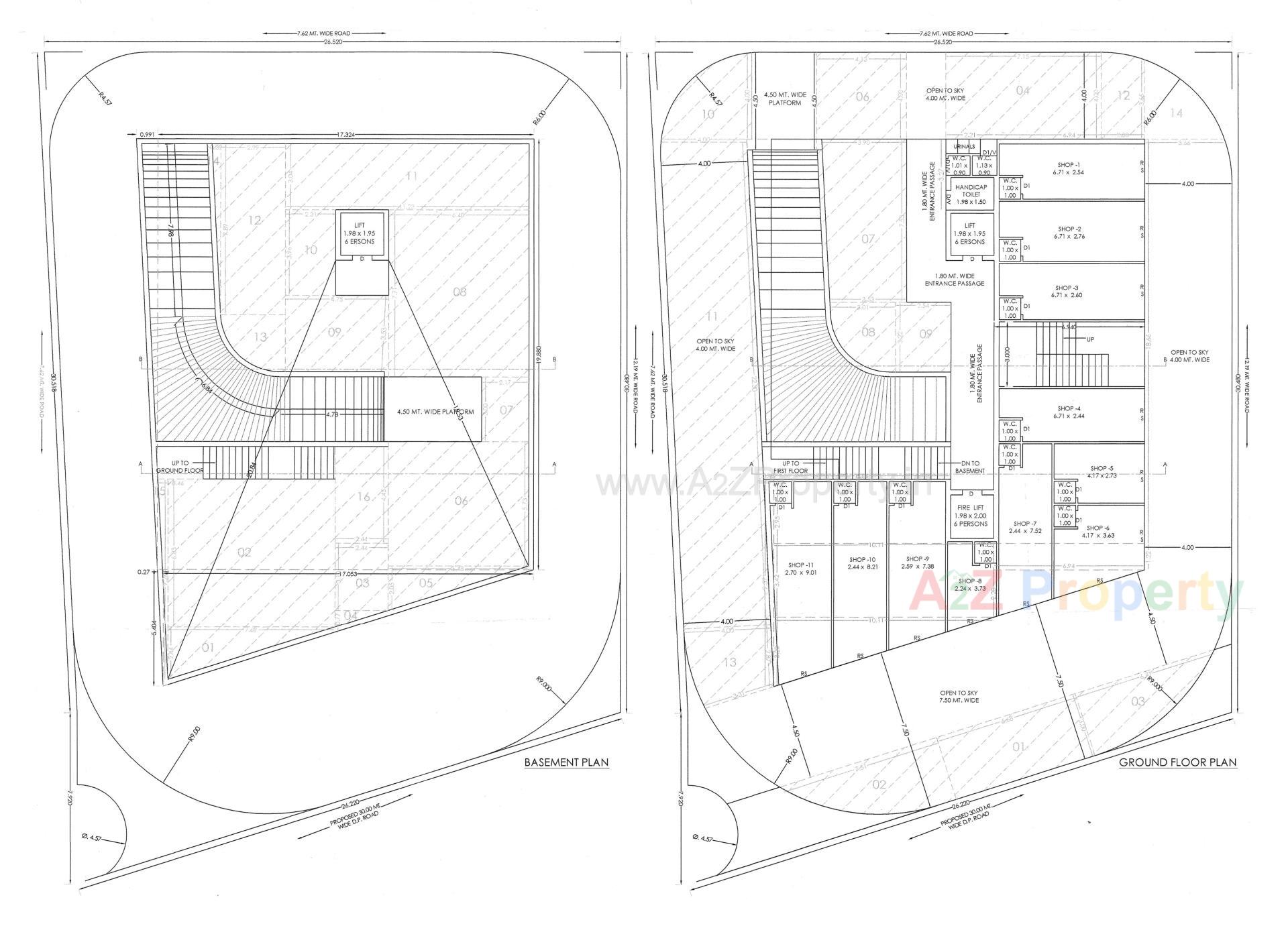 Layout of real estate project Shubham Heights located at Ghanteshwar, Rajkot, Gujarat