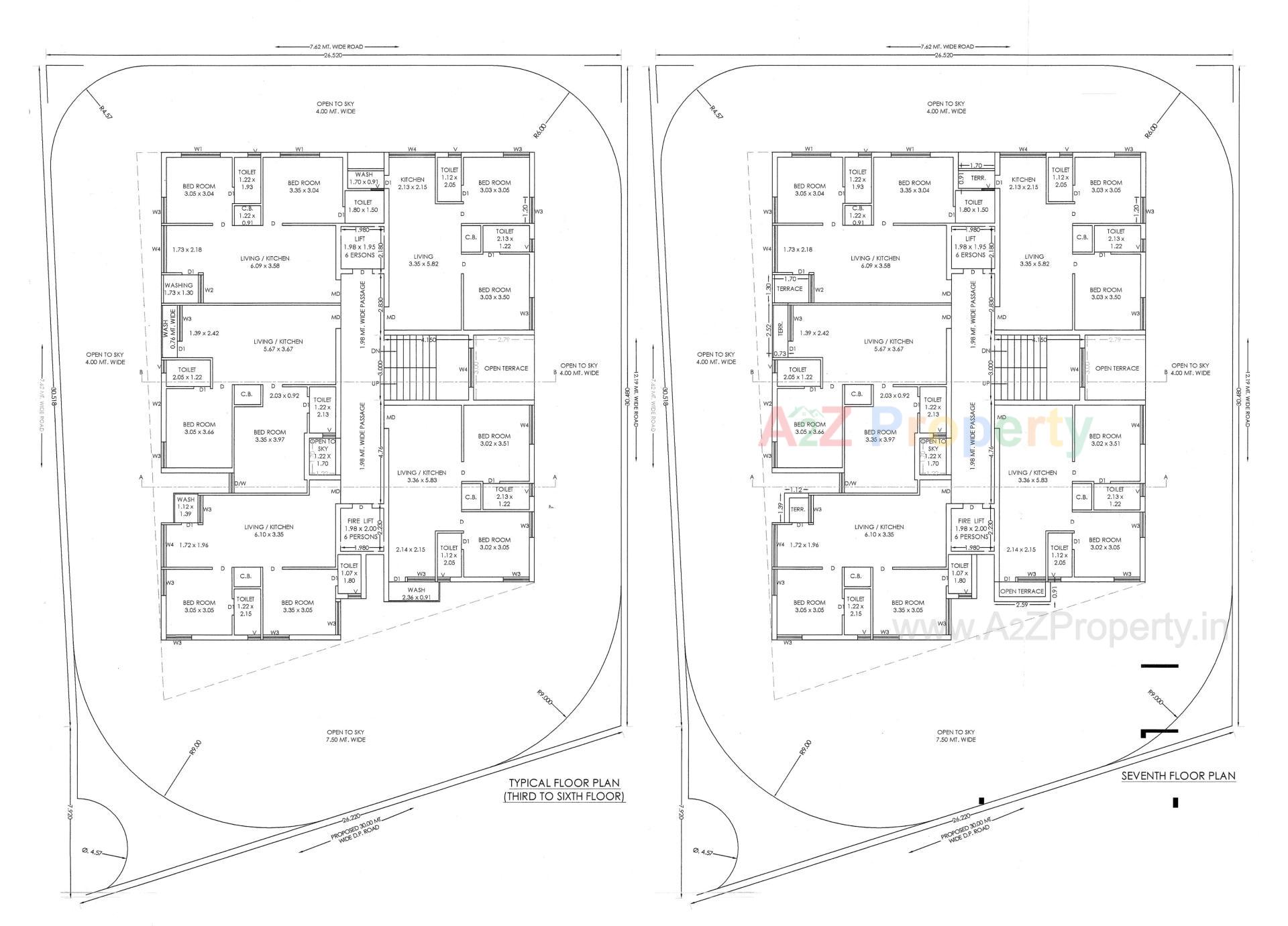 Layout of real estate project Shubham Heights located at Ghanteshwar, Rajkot, Gujarat