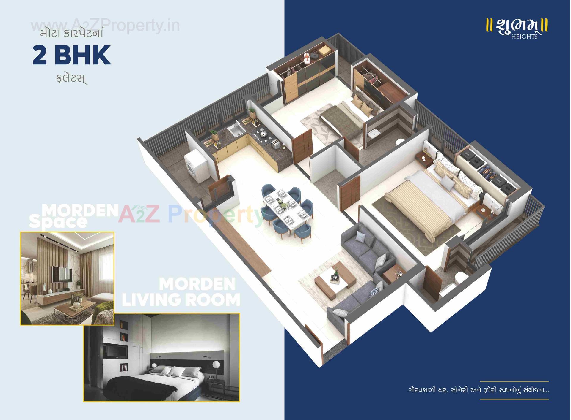 Layout of real estate project Shubham Heights located at Ghanteshwar, Rajkot, Gujarat
