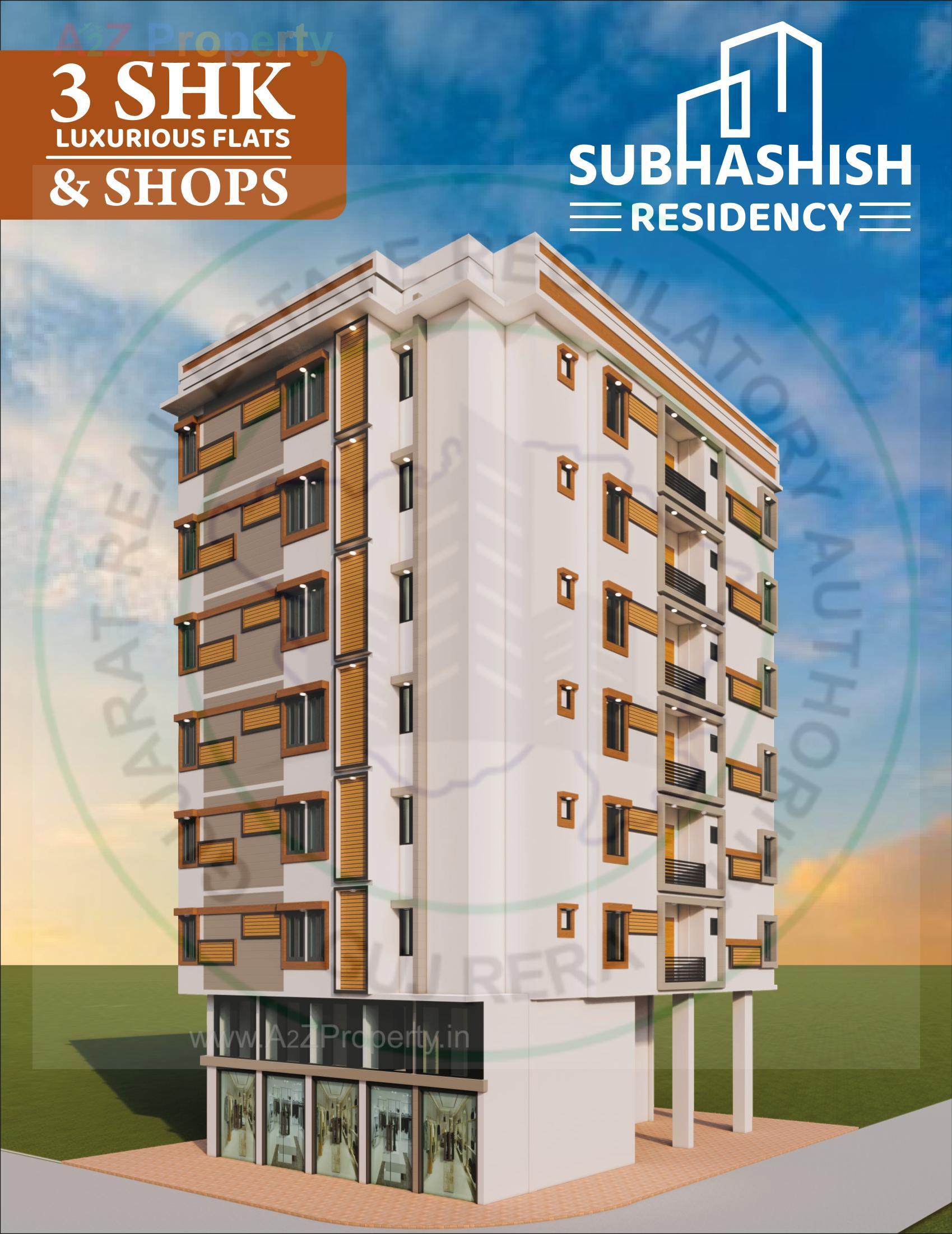 3D Elevation of real estate project Shubhashish Residency located at Rajkot, Rajkot, Gujarat