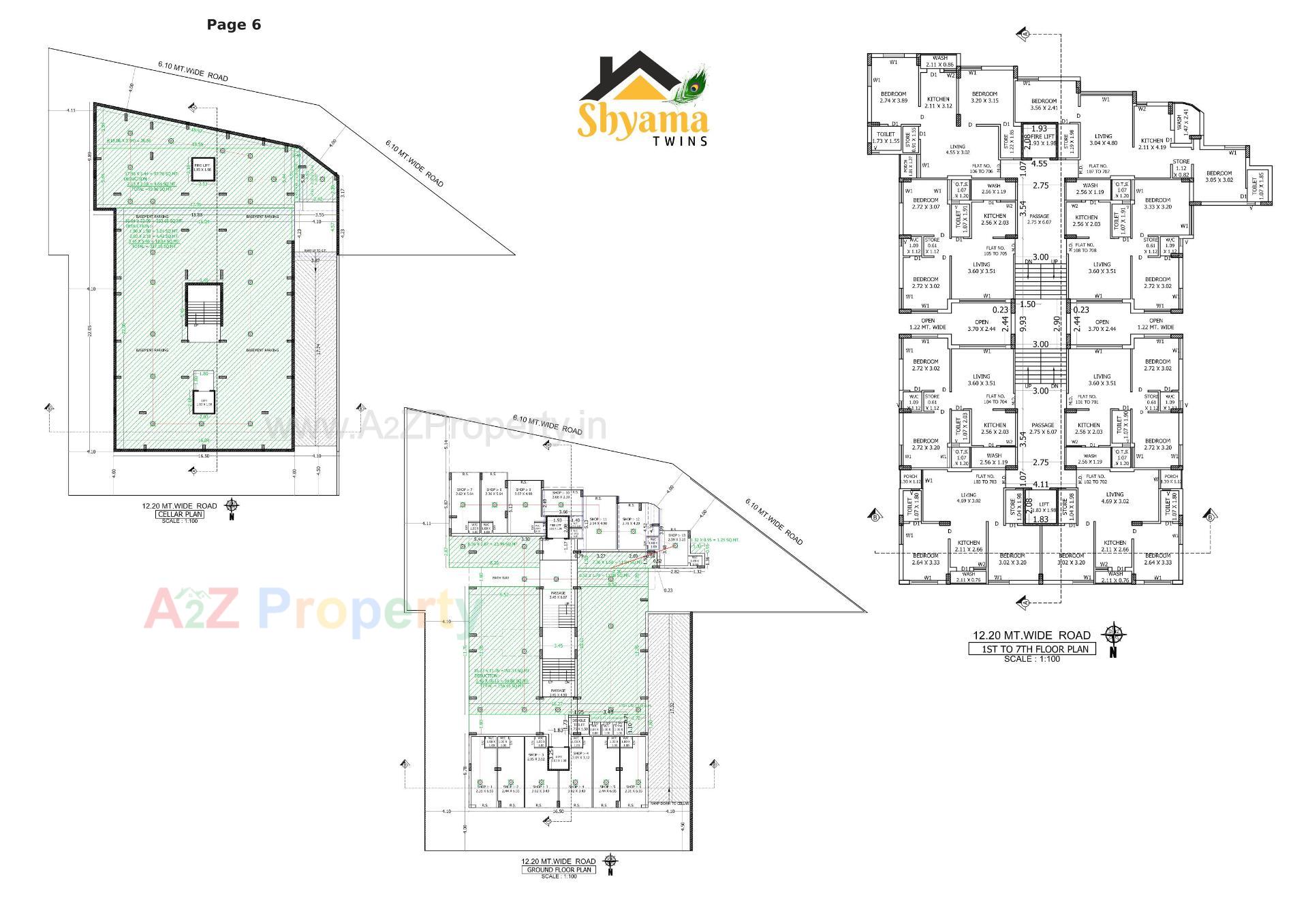 Layout of real estate project Shyama Twins located at Ghanteshwar, Rajkot, Gujarat