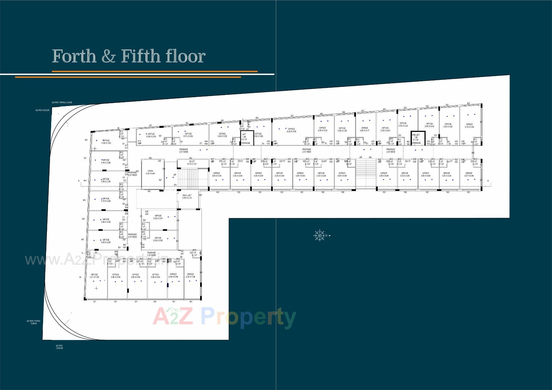 Layout of real estate project Shyamal Infinity located at Raiya, Rajkot, Gujarat