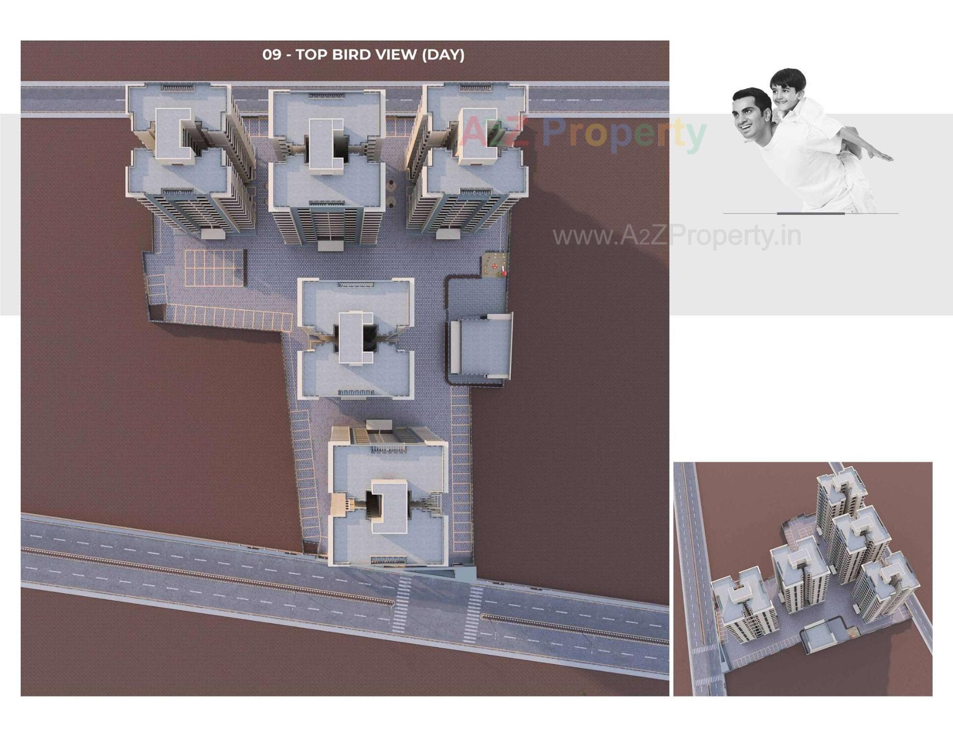 Layout of real estate project Shyamal Satva located at Mavdi, Rajkot, Gujarat