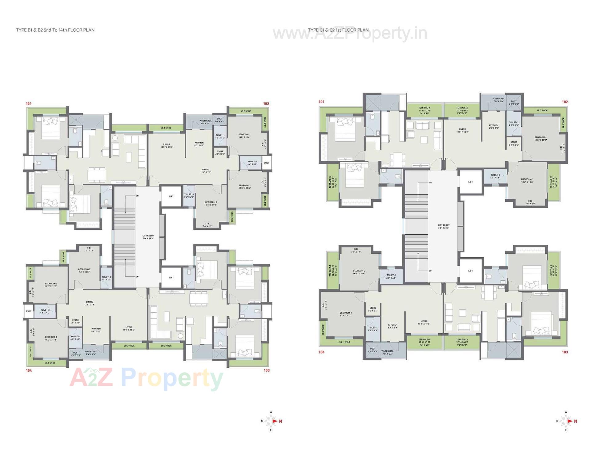 Layout of real estate project Shyamal Satva located at Mavdi, Rajkot, Gujarat