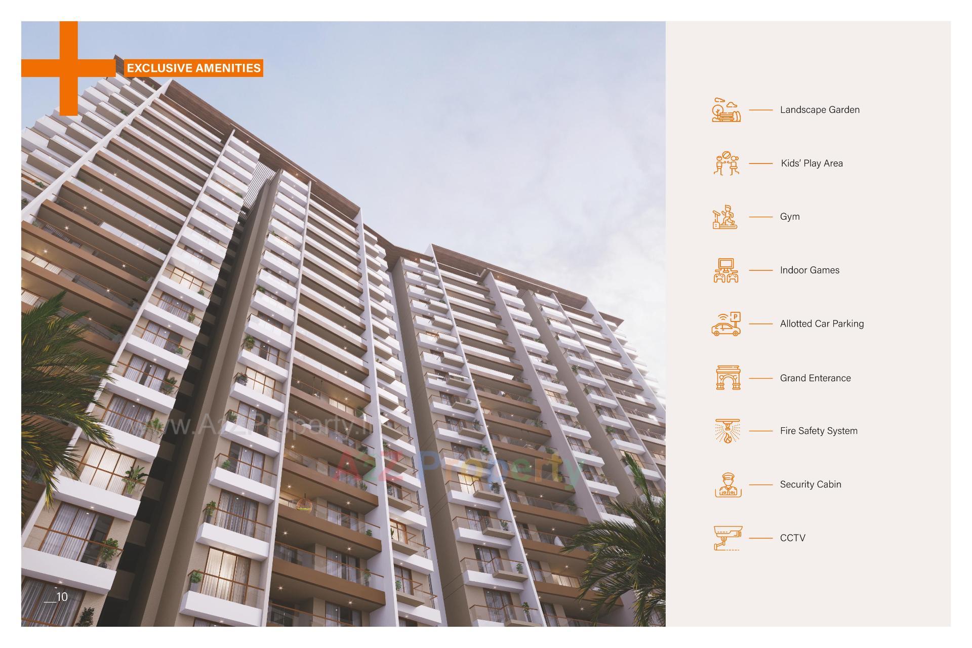 3D Elevation of real estate project Shyamal Shashwat located at Motamava, Rajkot, Gujarat