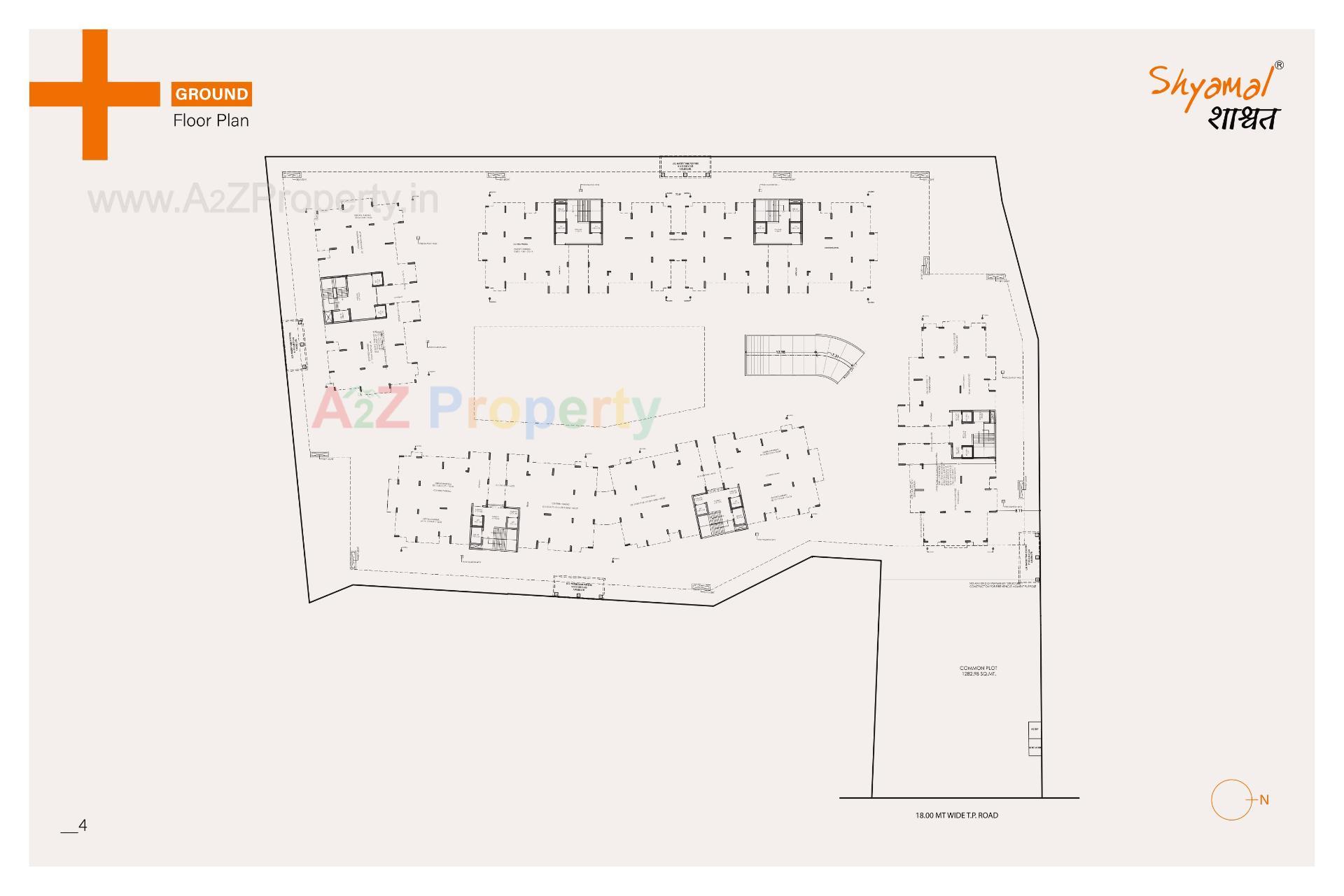 Layout of real estate project Shyamal Shashwat located at Motamava, Rajkot, Gujarat