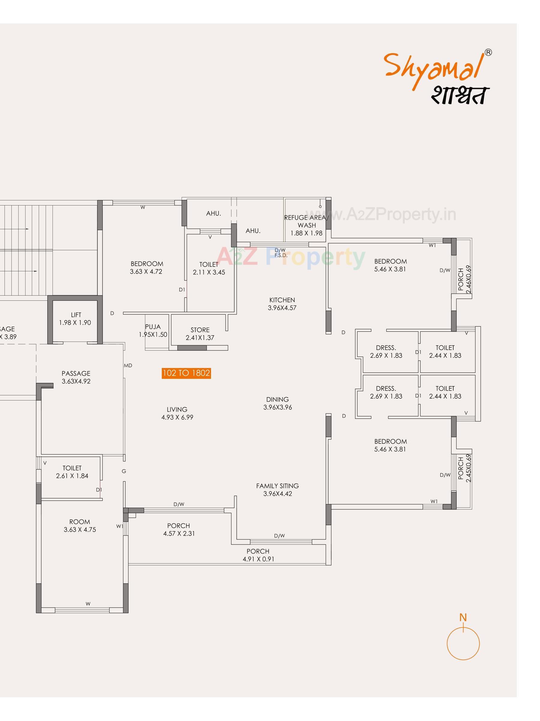 Layout of real estate project Shyamal Shashwat located at Motamava, Rajkot, Gujarat