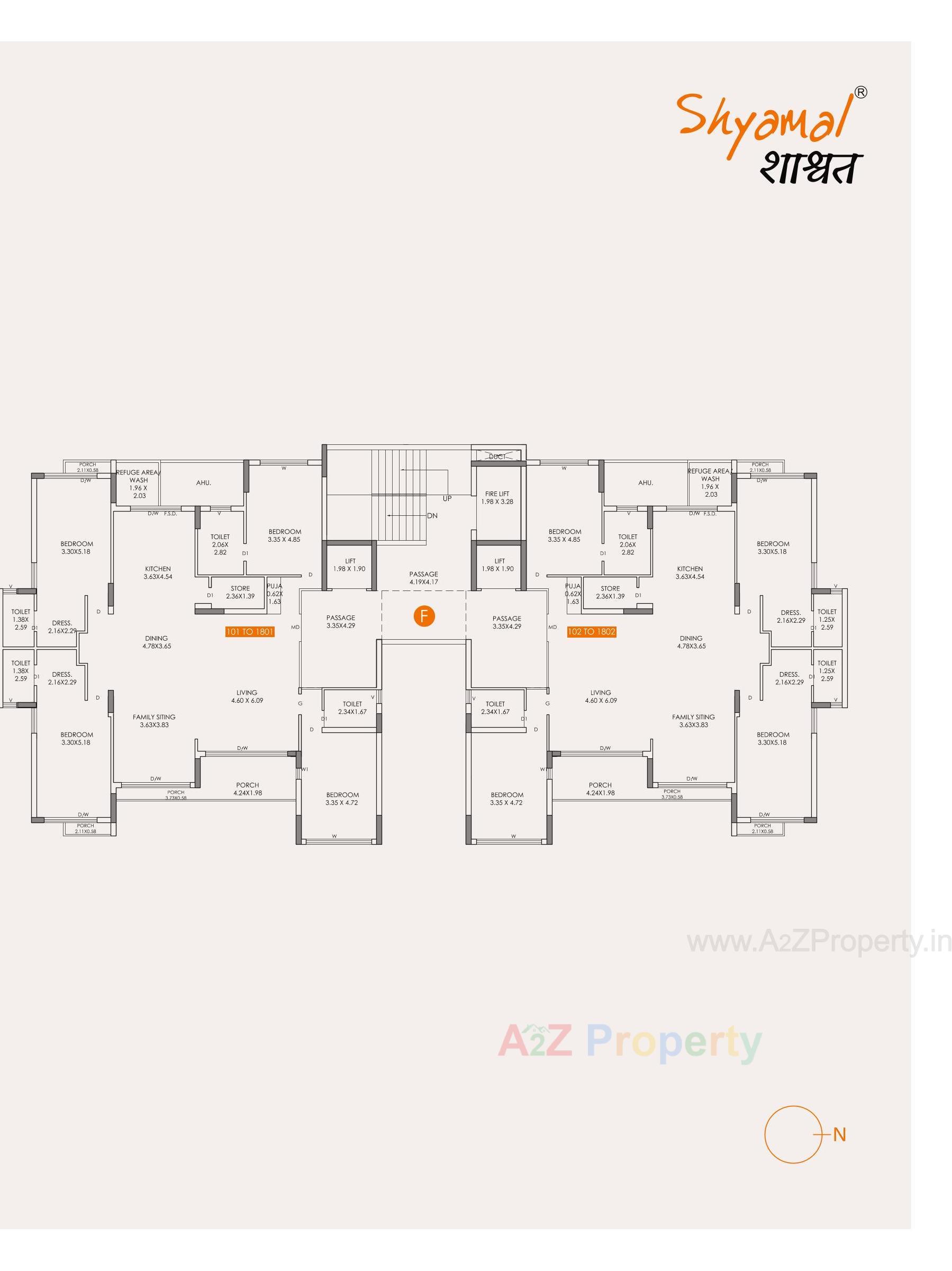Layout of real estate project Shyamal Shashwat located at Motamava, Rajkot, Gujarat