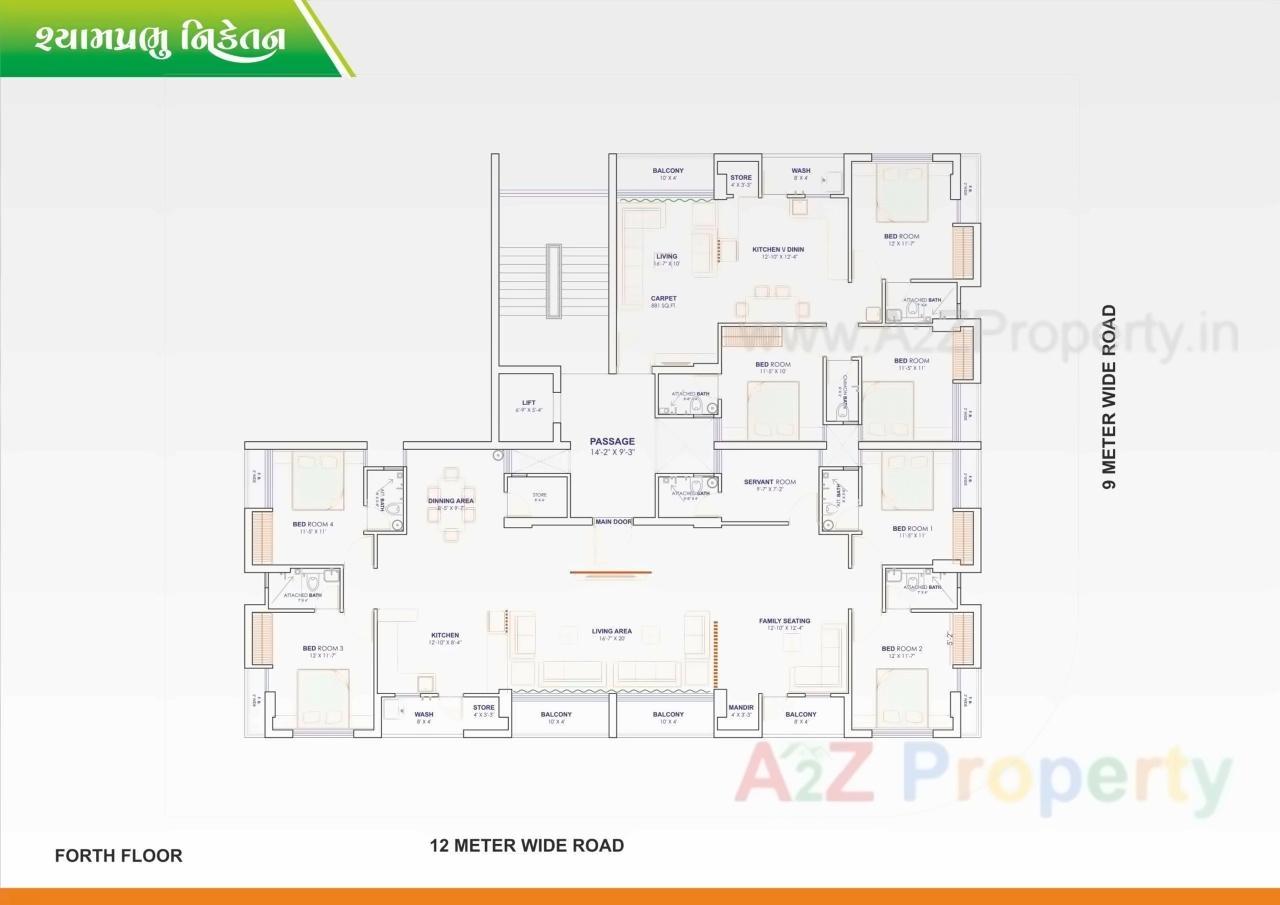Layout of real estate project Shyamprabhu Niketan located at Raiya, Rajkot, Gujarat
