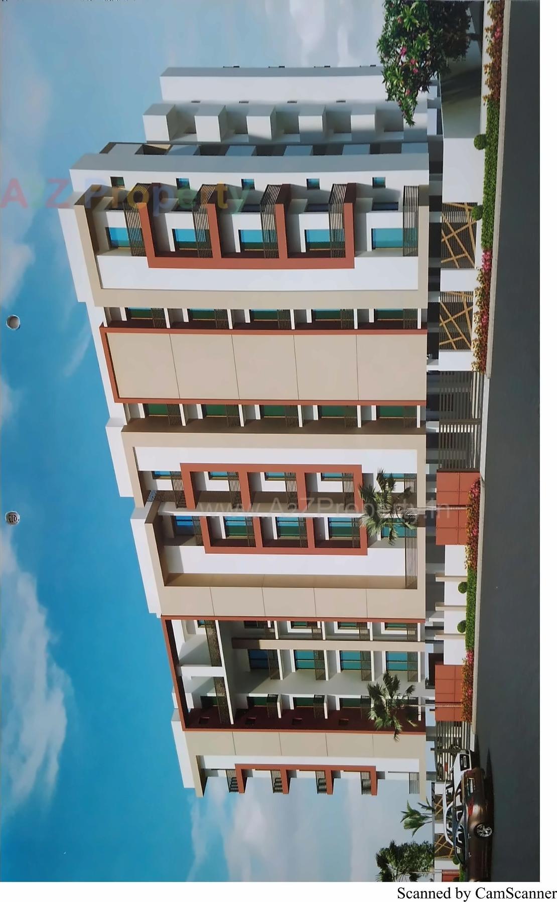 3D Elevation of real estate project Siddharth Platinium located at Ghanteshwar, Rajkot, Gujarat