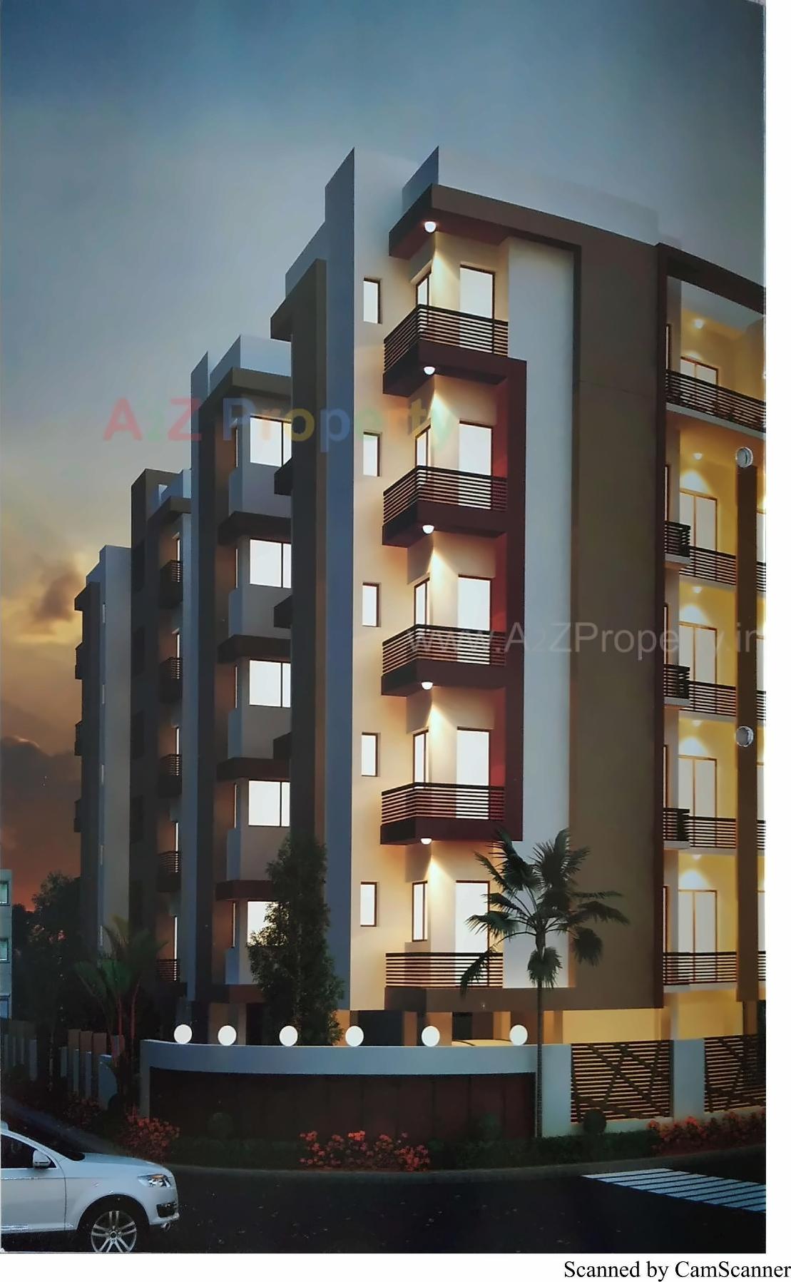 3D Elevation of real estate project Siddharth Platinium located at Ghanteshwar, Rajkot, Gujarat