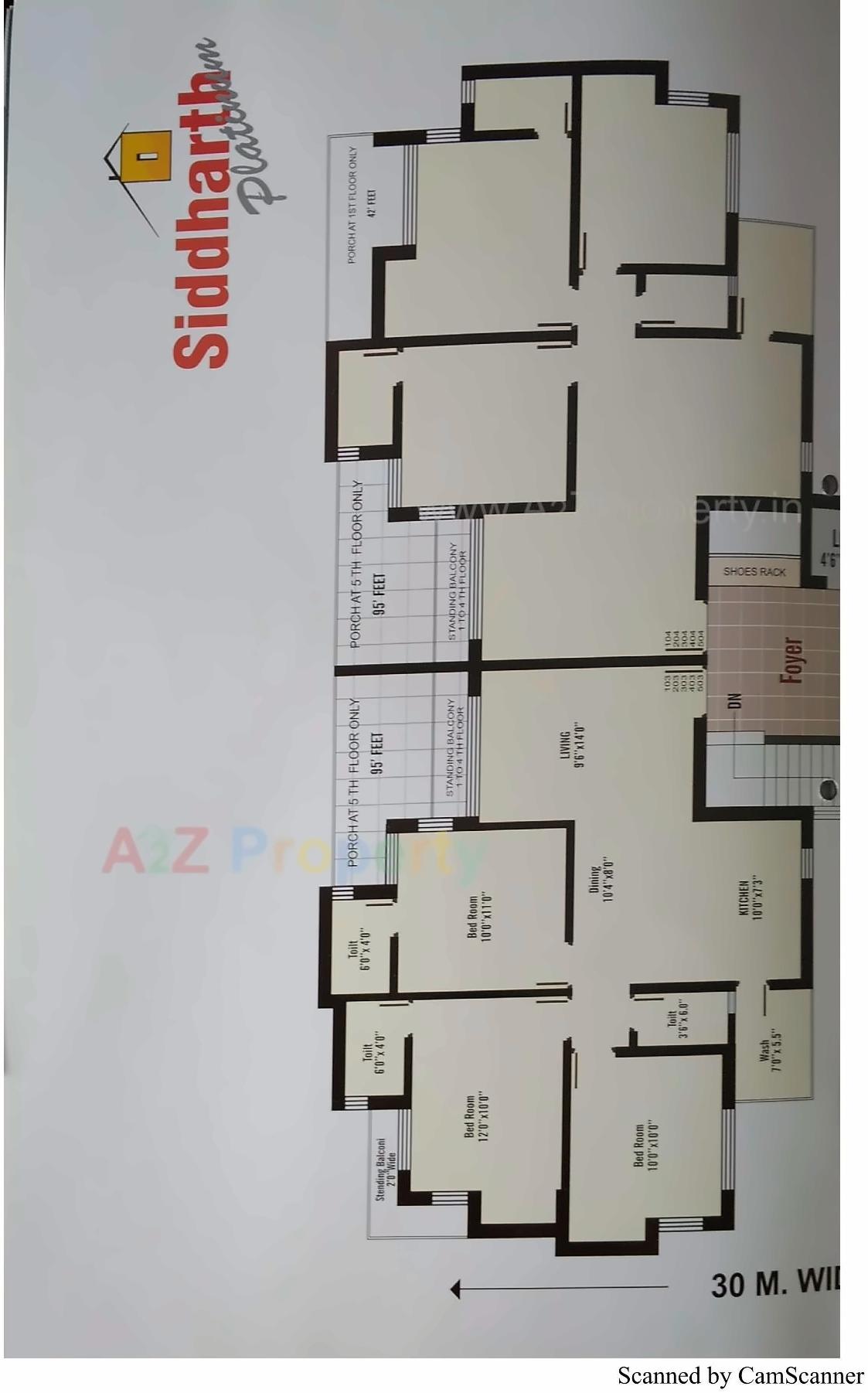 Layout of real estate project Siddharth Platinium located at Ghanteshwar, Rajkot, Gujarat
