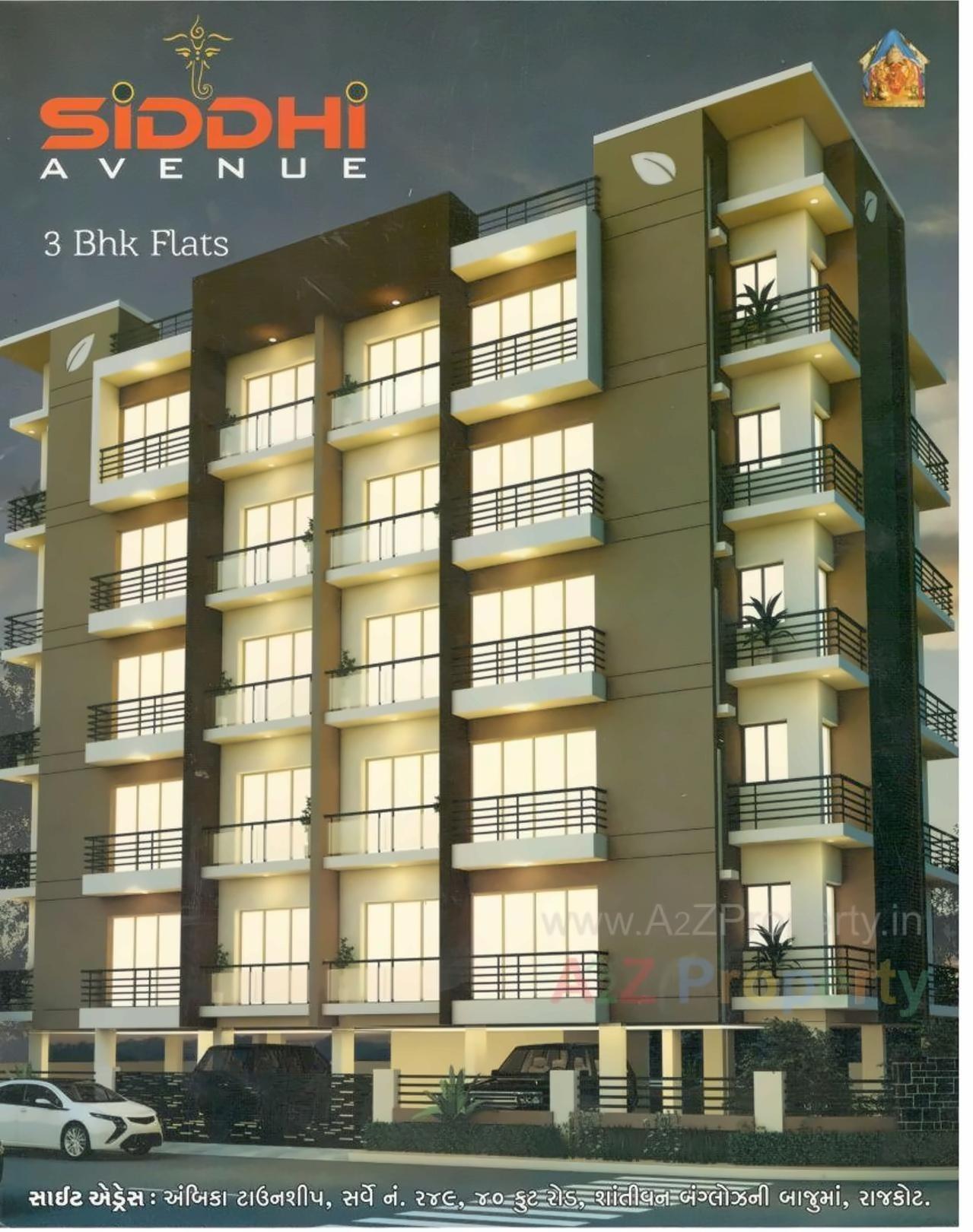 3D Elevation of real estate project Siddhi Avenue located at Mavdi, Rajkot, Gujarat