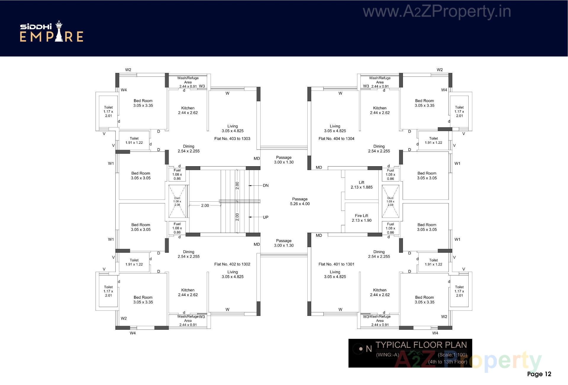 Layout of real estate project Siddhi Empire located at Mavdi, Rajkot, Gujarat
