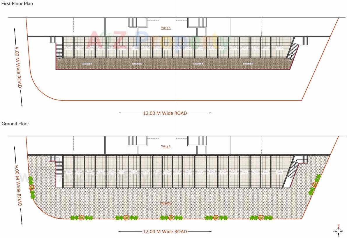 Layout of real estate project Siddhi Heritage located at Mavdi, Rajkot, Gujarat