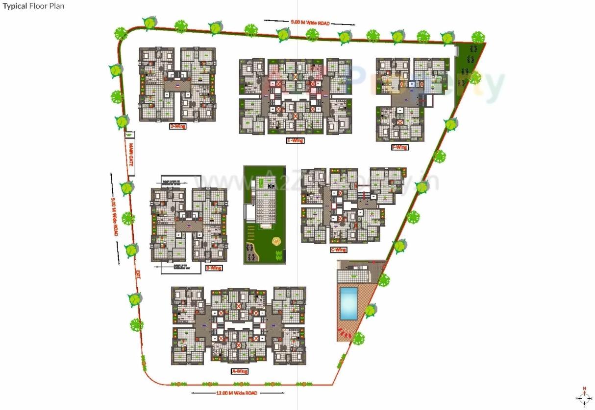 Layout of real estate project Siddhi Heritage located at Mavdi, Rajkot, Gujarat