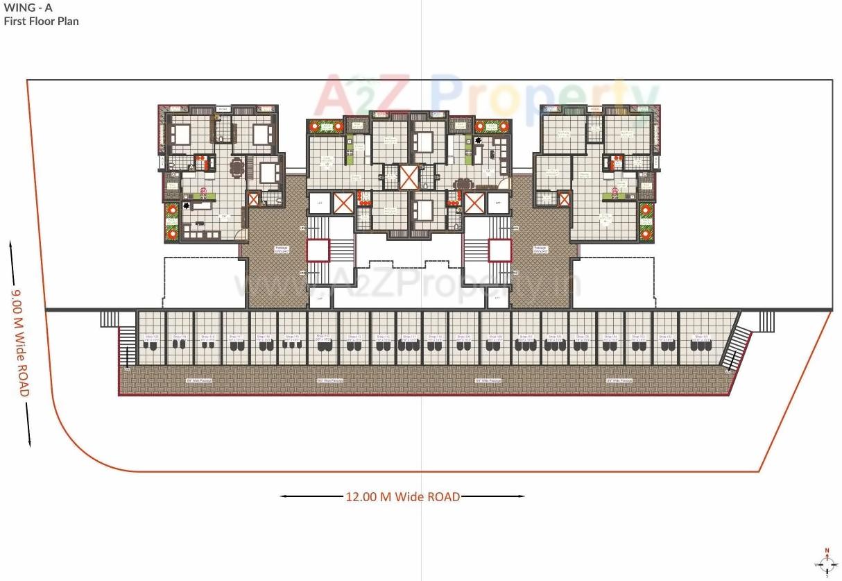 Layout of real estate project Siddhi Heritage located at Mavdi, Rajkot, Gujarat