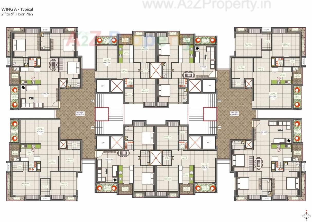 Layout of real estate project Siddhi Heritage located at Mavdi, Rajkot, Gujarat