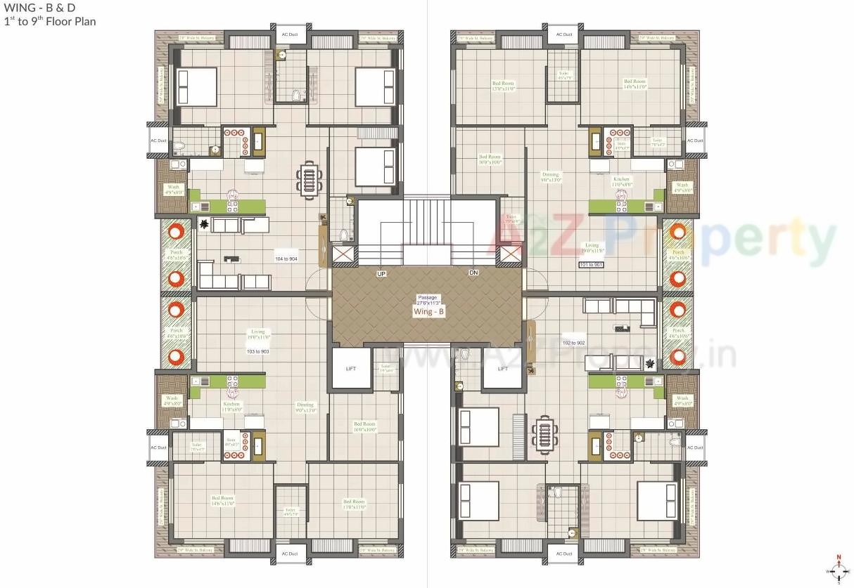 Layout of real estate project Siddhi Heritage located at Mavdi, Rajkot, Gujarat