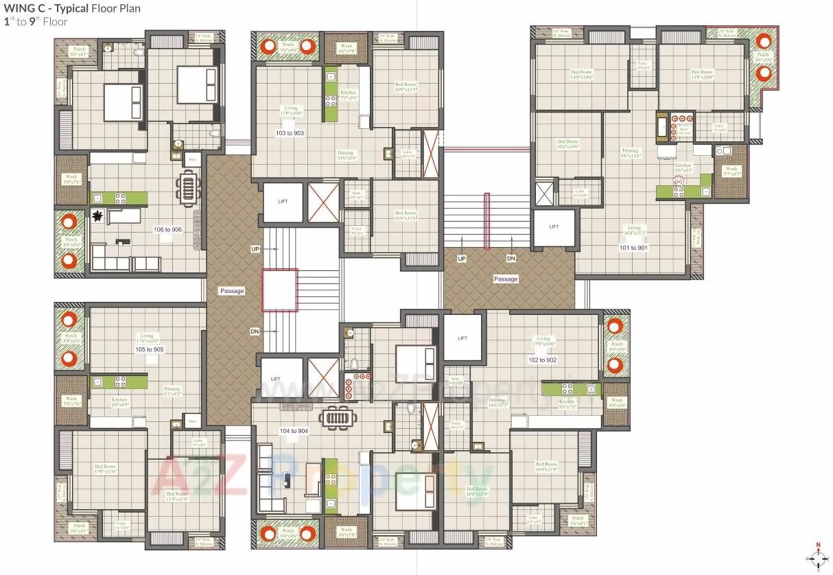 Layout of real estate project Siddhi Heritage located at Mavdi, Rajkot, Gujarat