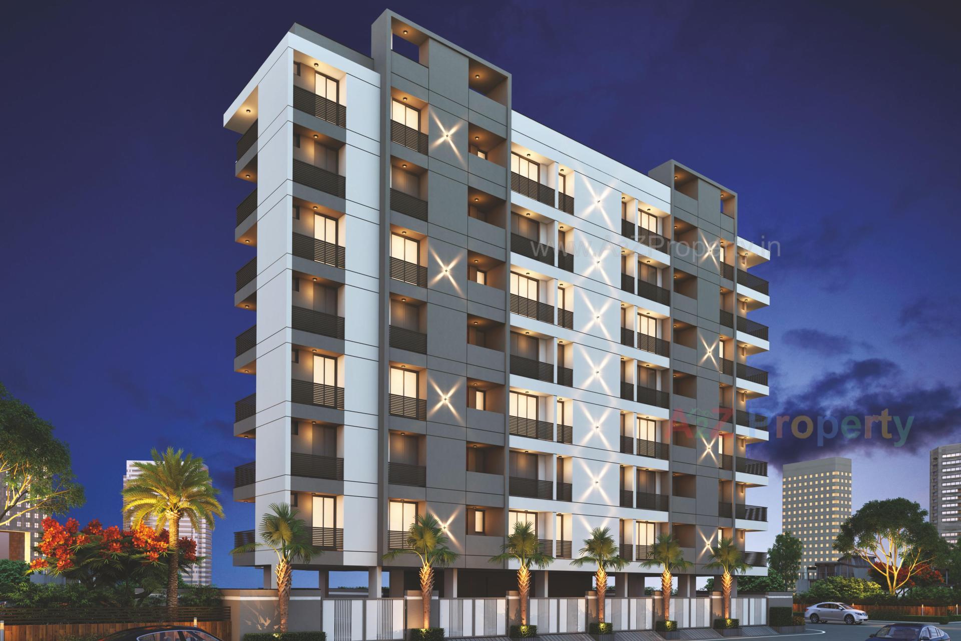 3D Elevation of real estate project Siddhi Prime located at Motamava, Rajkot, Gujarat