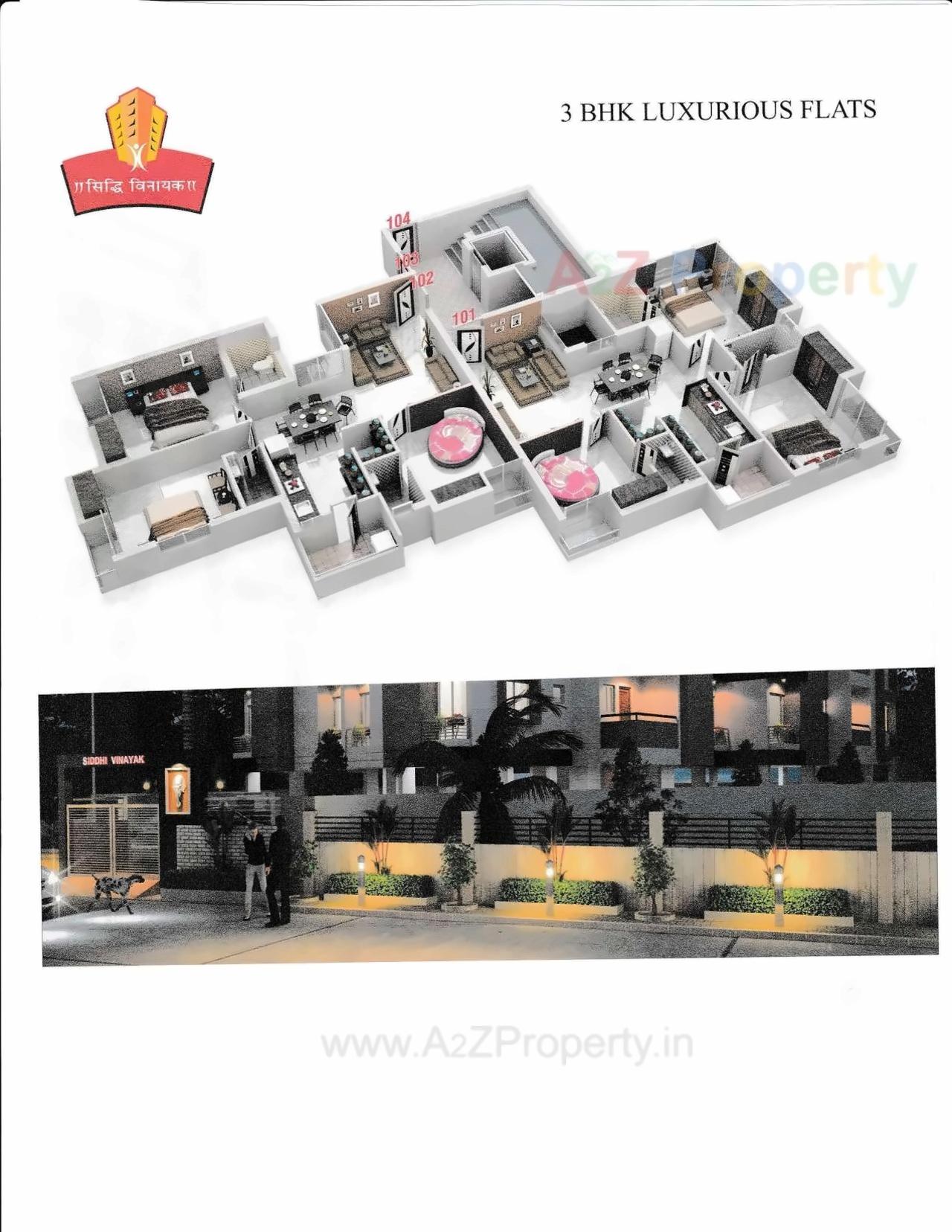 Layout of real estate project Siddhi Vinayak located at Mavdi, Rajkot, Gujarat