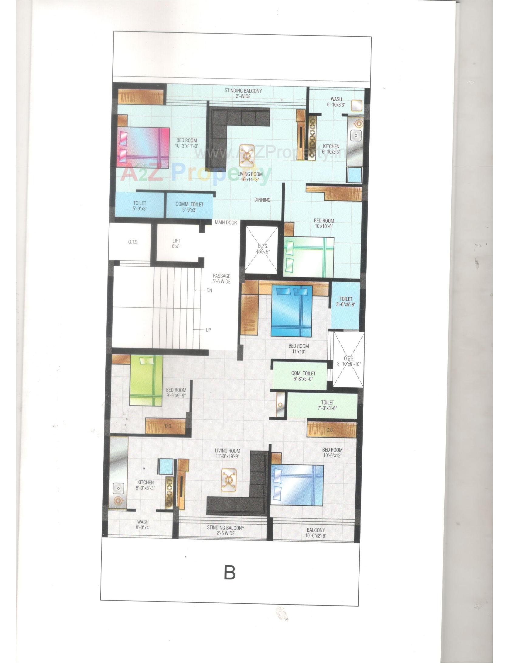 Layout of real estate project Siddhivinayak Residency located at Rajkot, Rajkot, Gujarat