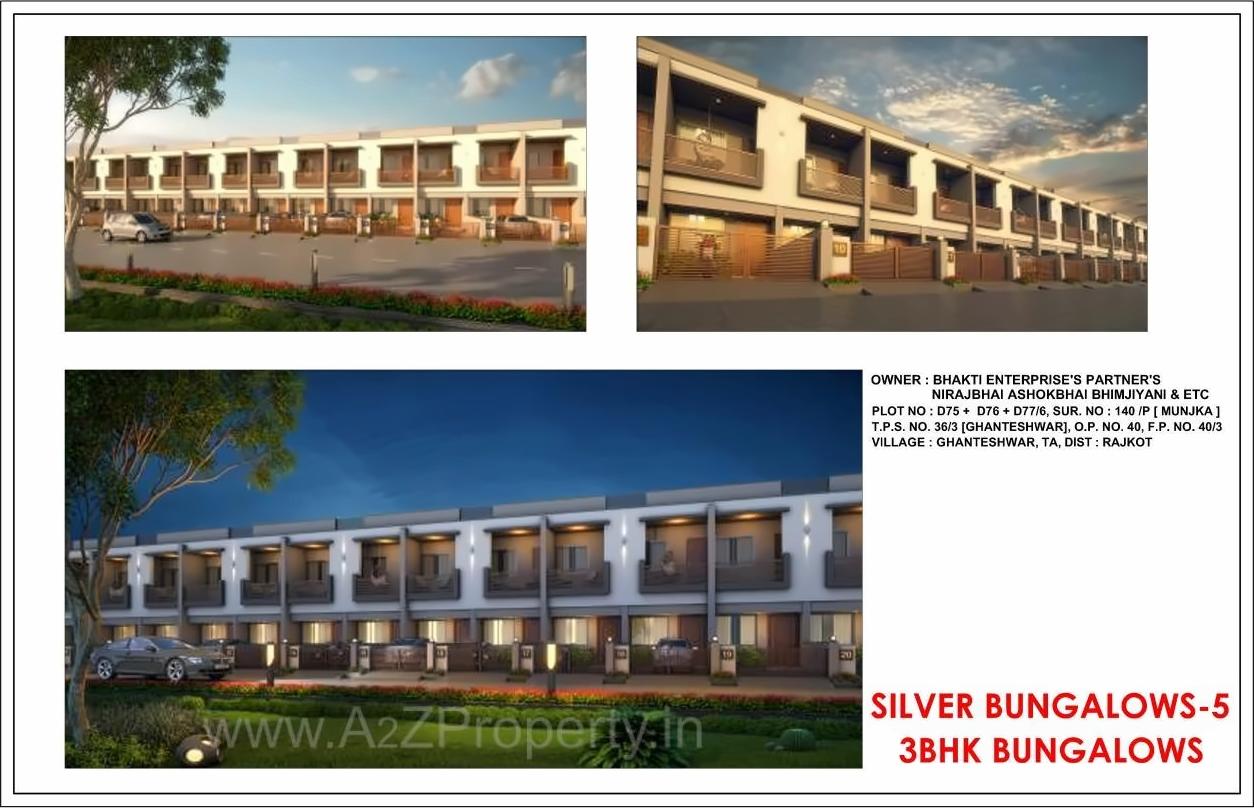 3D Elevation of real estate project Silver Bungalows  () located at Rajkot, Rajkot, Gujarat
