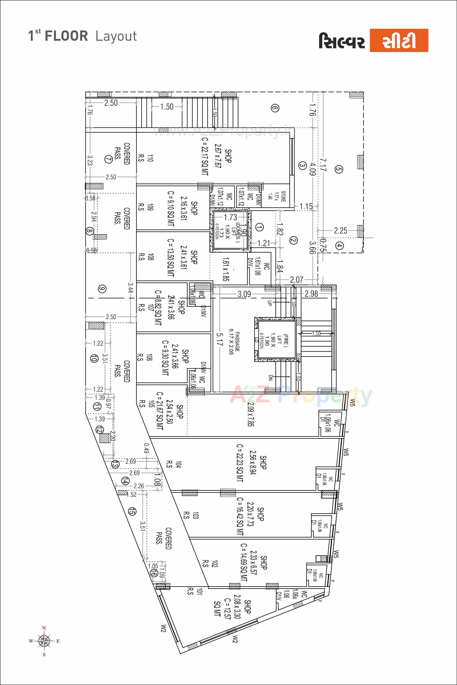 Layout of real estate project Silver City located at Raiya, Rajkot, Gujarat