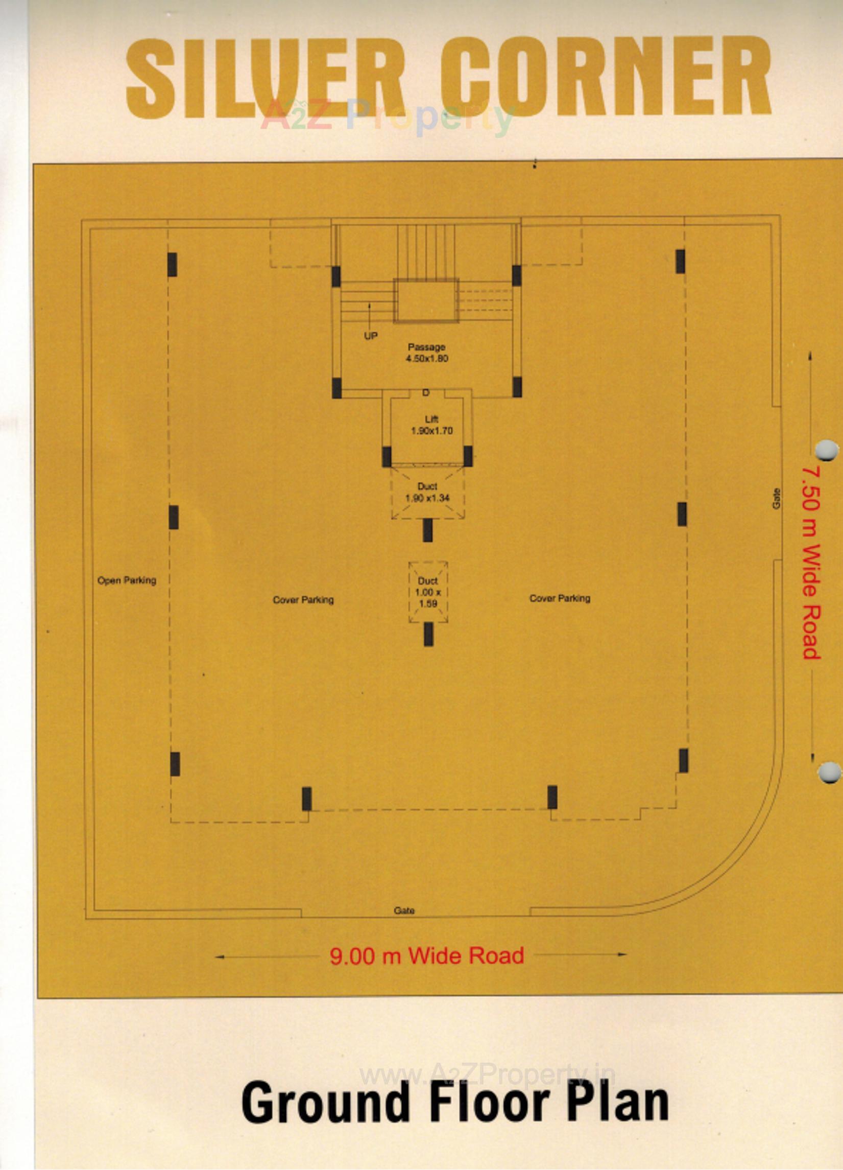 Layout of real estate project Silver Corner located at Rajkot, Rajkot, Gujarat