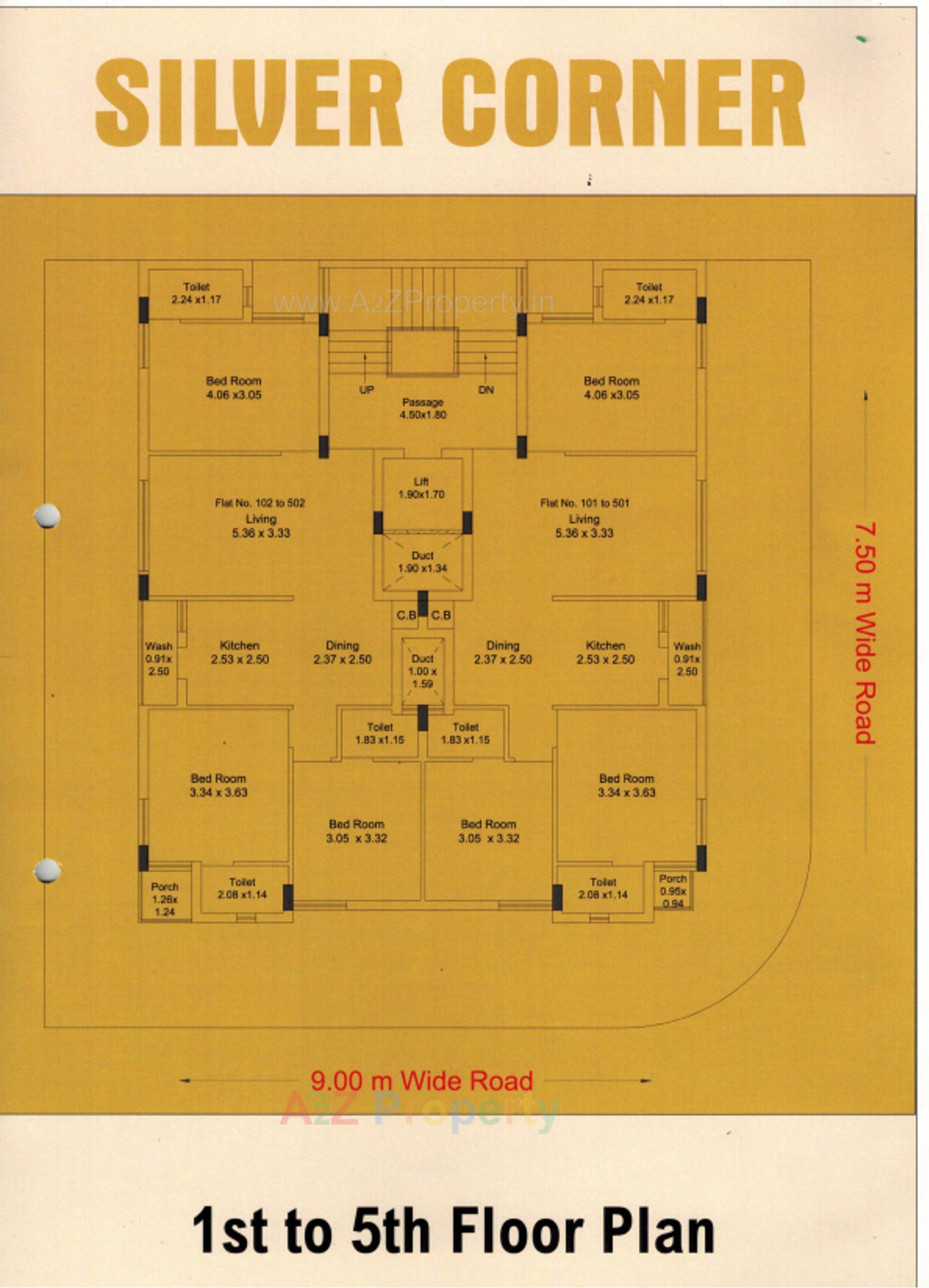 Layout of real estate project Silver Corner located at Rajkot, Rajkot, Gujarat