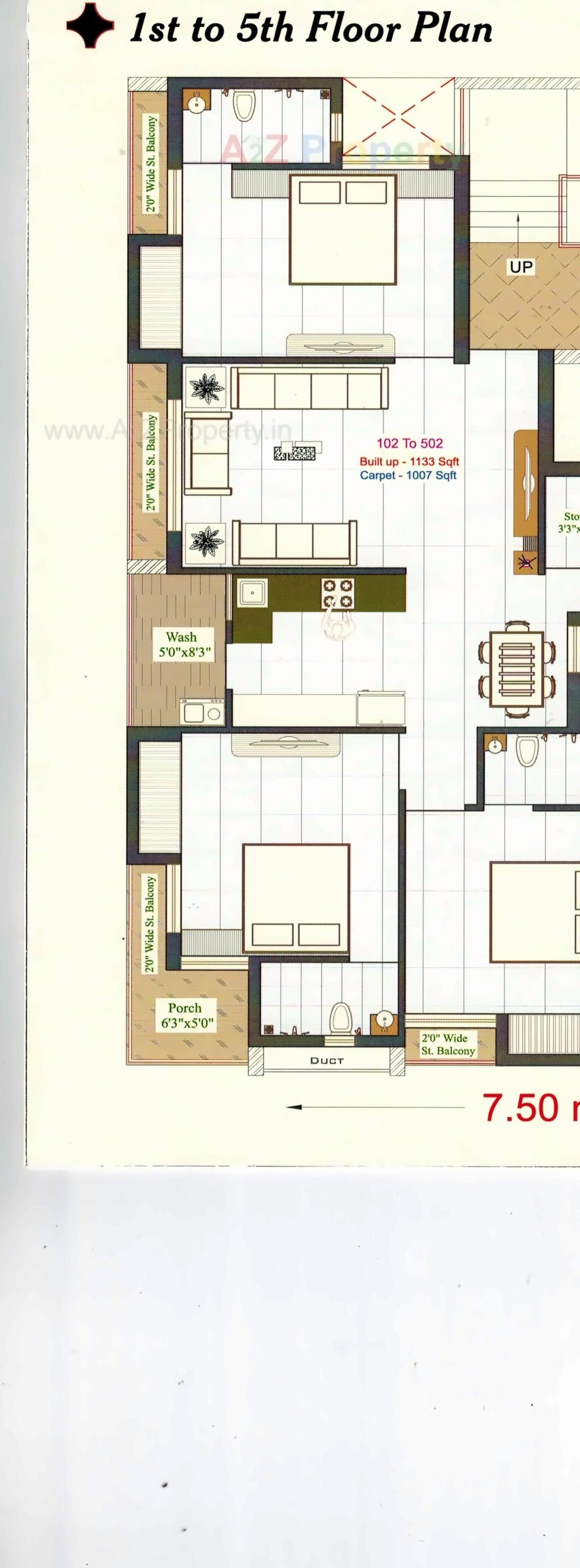 Layout of real estate project Silver Luxuria located at Mavdi, Rajkot, Gujarat