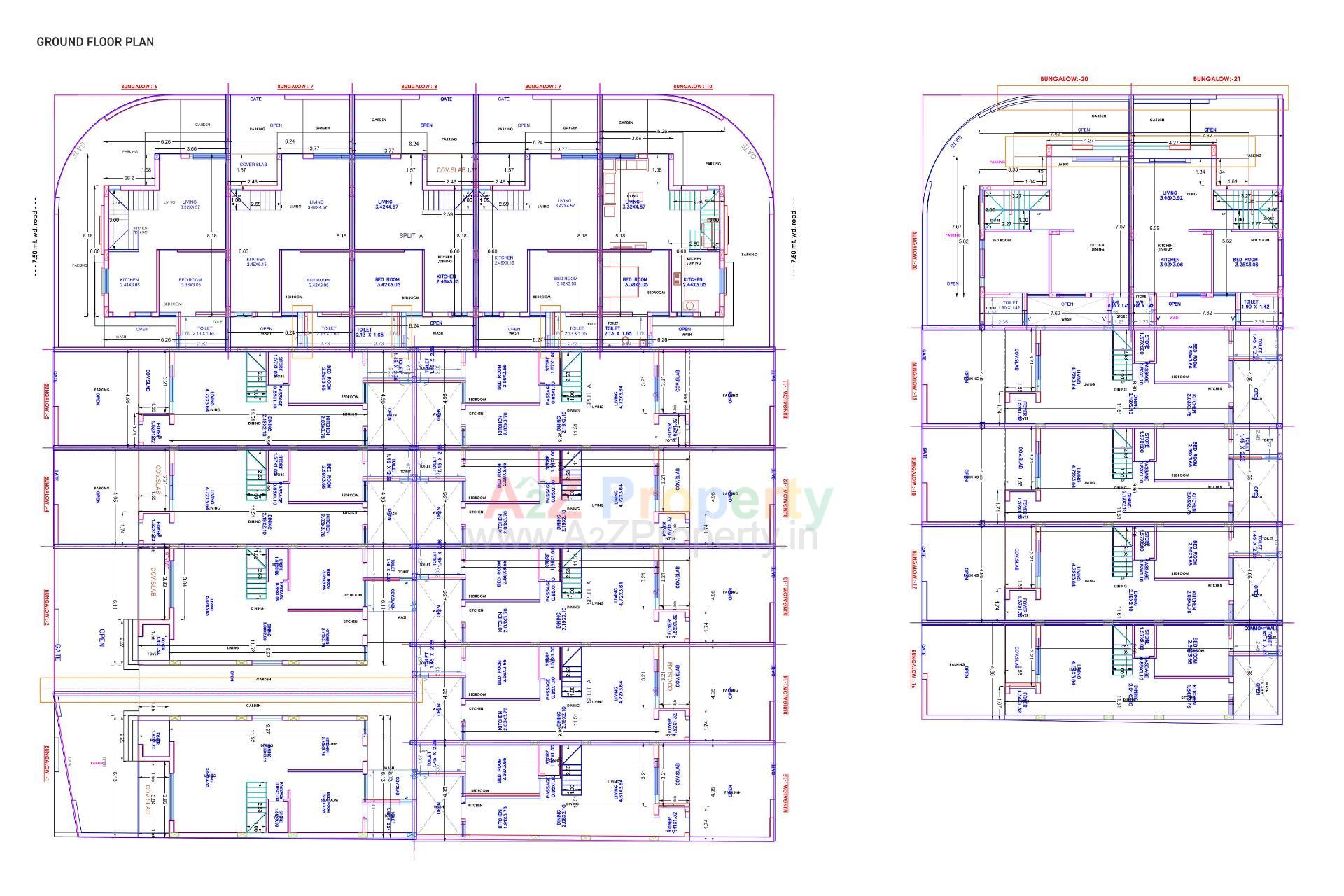 Layout of real estate project Silver Residency located at Ghanteshvar, Rajkot, Gujarat