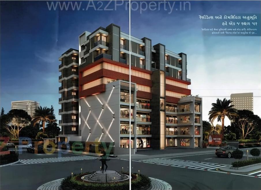 3D Elevation of real estate project Silver Space located at Kotharia, Rajkot, Gujarat