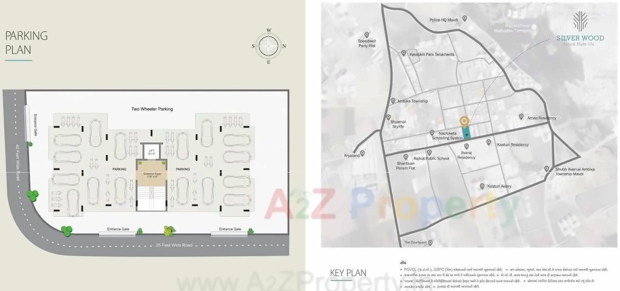 Layout of real estate project Silver Wood located at Mavdi, Rajkot, Gujarat
