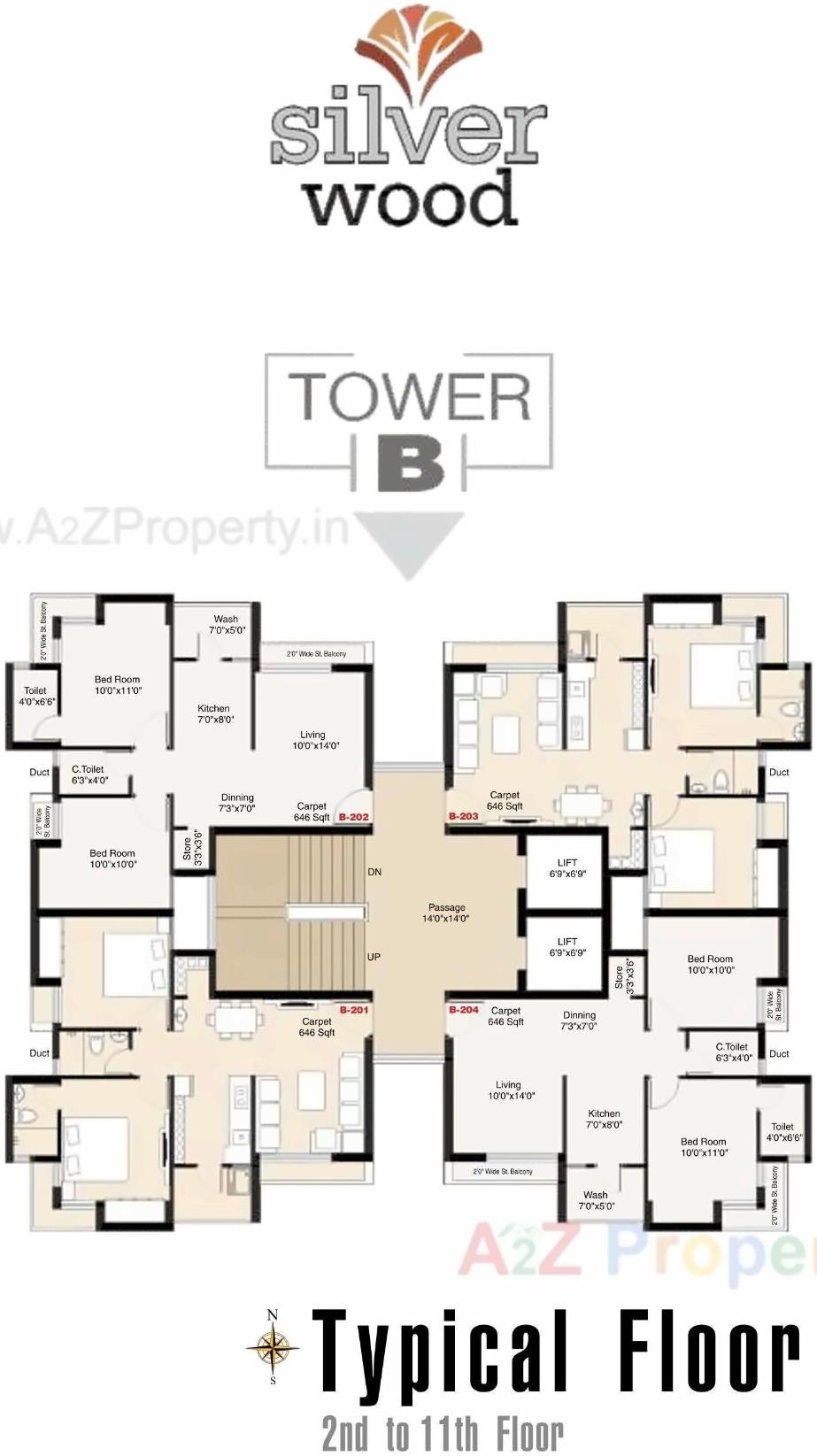 Layout of real estate project Silver Wood located at Motamava, Rajkot, Gujarat