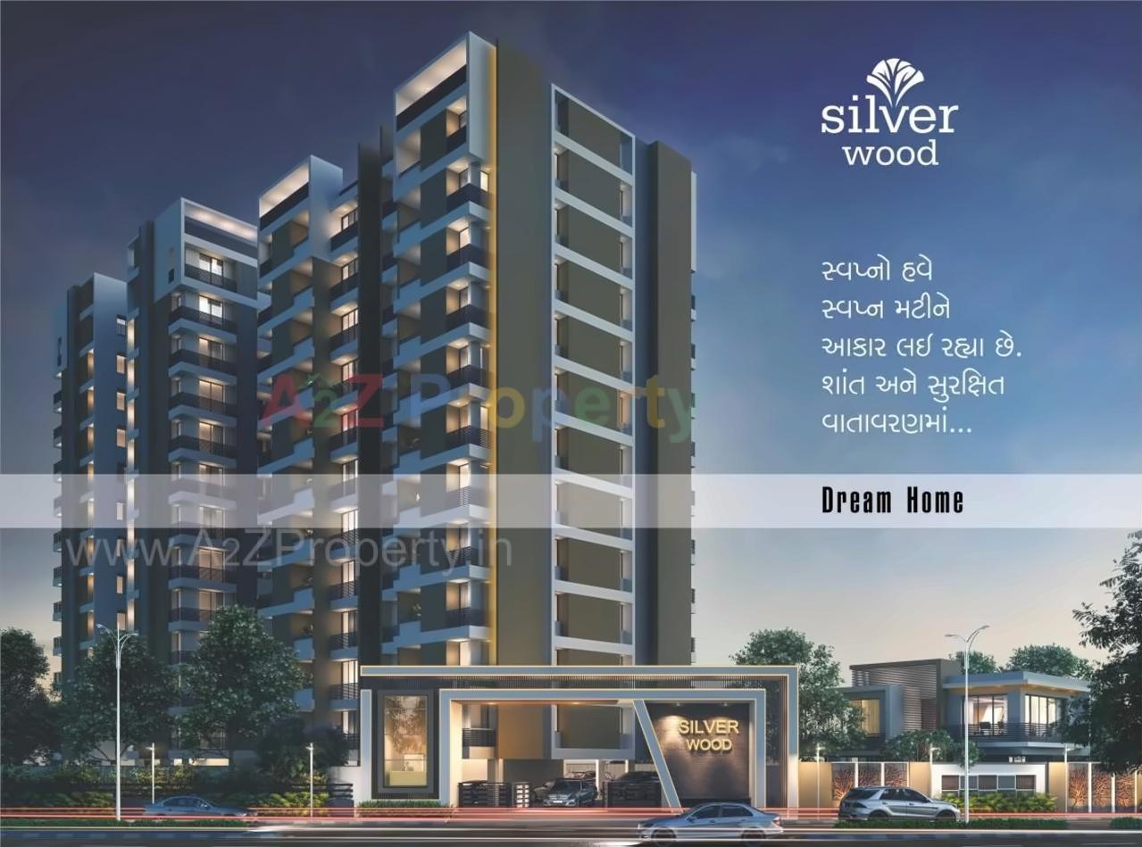 3D Elevation of real estate project Silver Wood located at Motamava, Rajkot, Gujarat