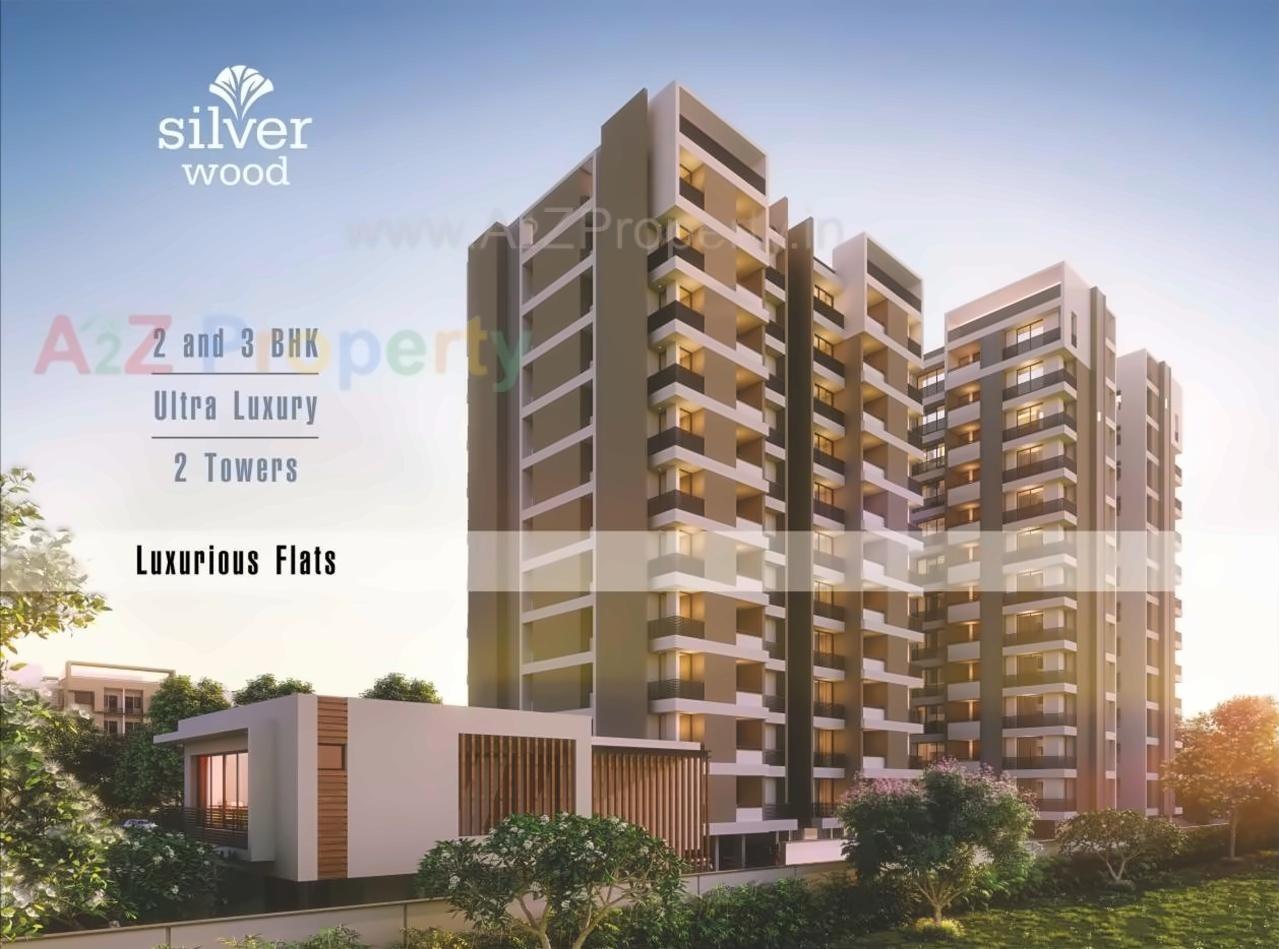 3D Elevation of real estate project Silver Wood located at Motamava, Rajkot, Gujarat