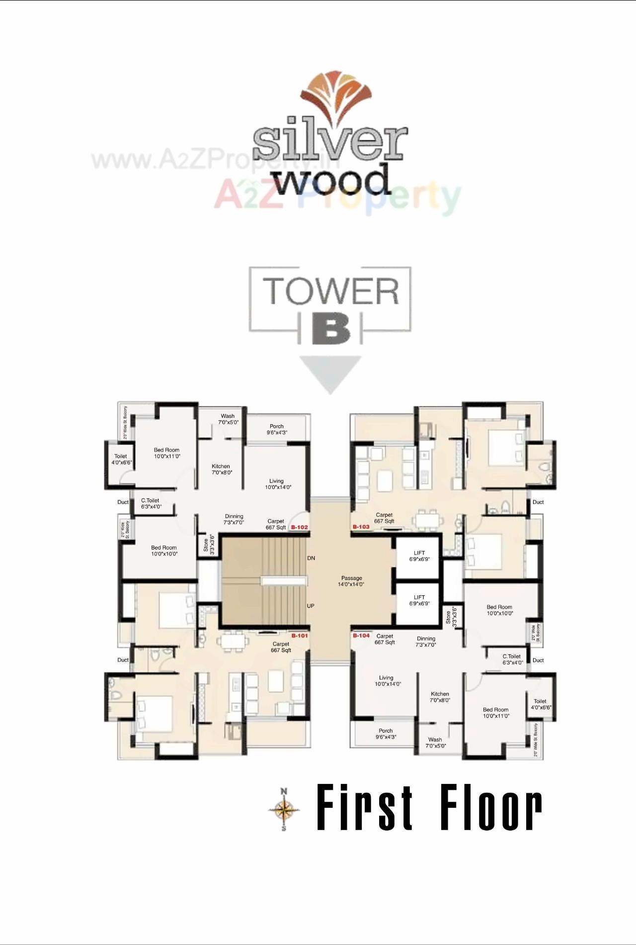 Layout of real estate project Silver Wood located at Motamava, Rajkot, Gujarat