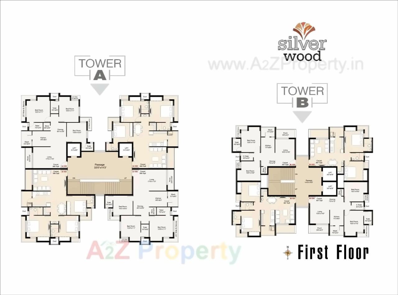 Layout of real estate project Silver Wood located at Motamava, Rajkot, Gujarat