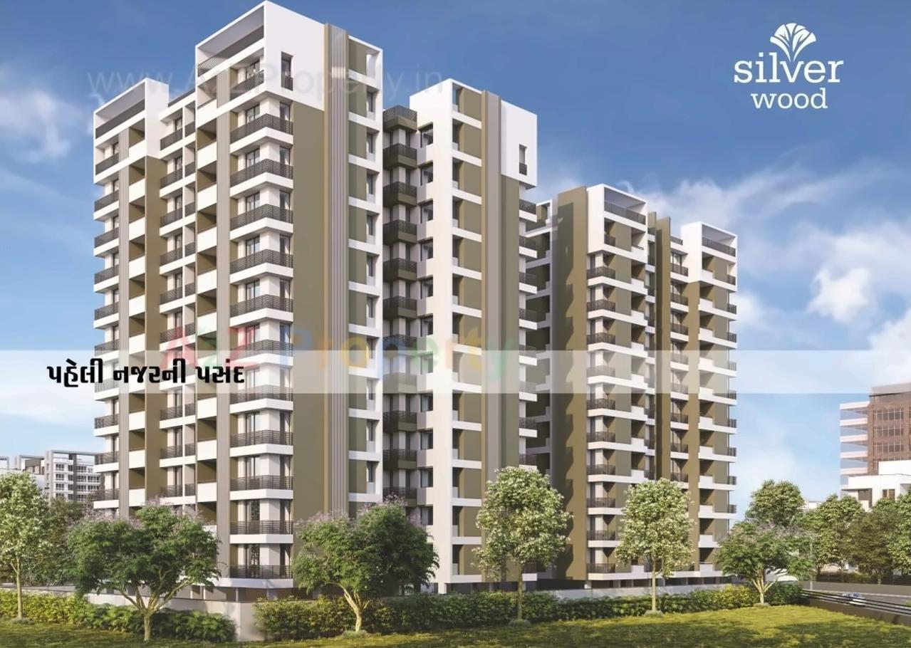 3D Elevation of real estate project Silver Wood located at Motamava, Rajkot, Gujarat