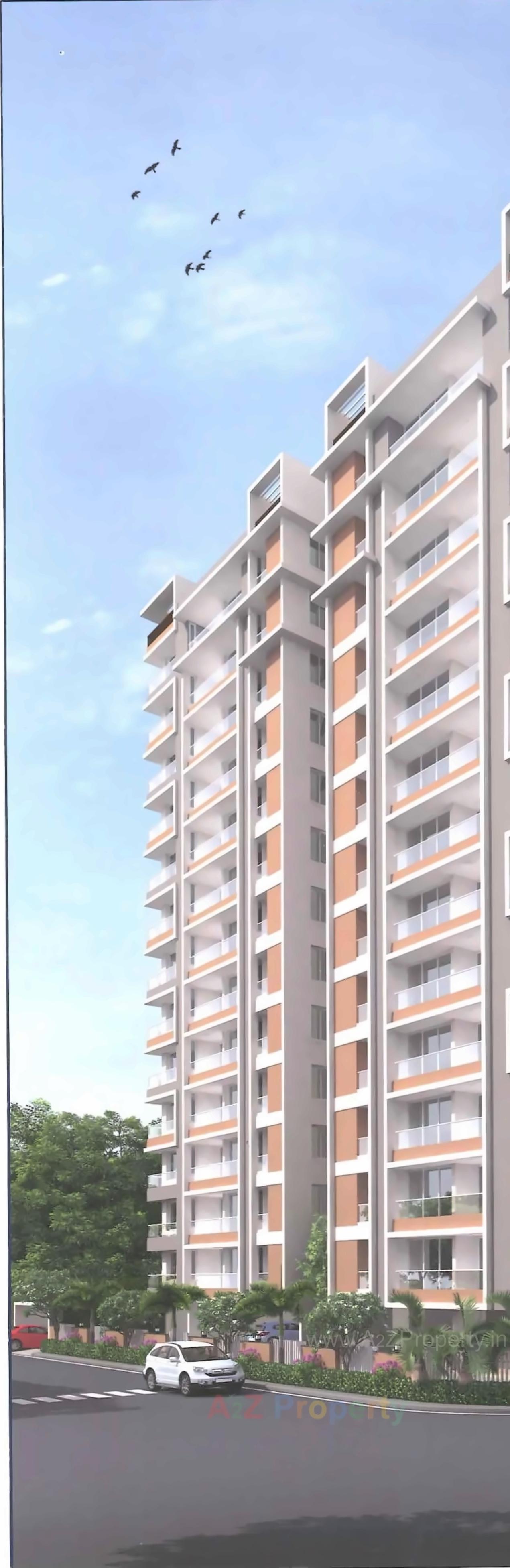 3D Elevation of real estate project Sitara Height located at Madhapar, Rajkot, Gujarat