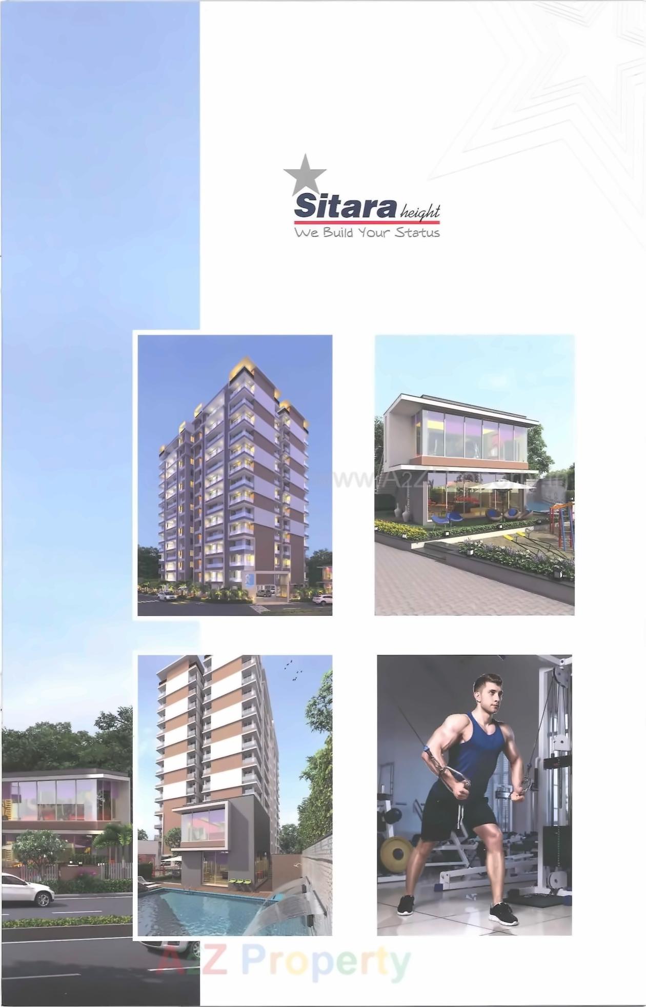 3D Elevation of real estate project Sitara Height located at Madhapar, Rajkot, Gujarat