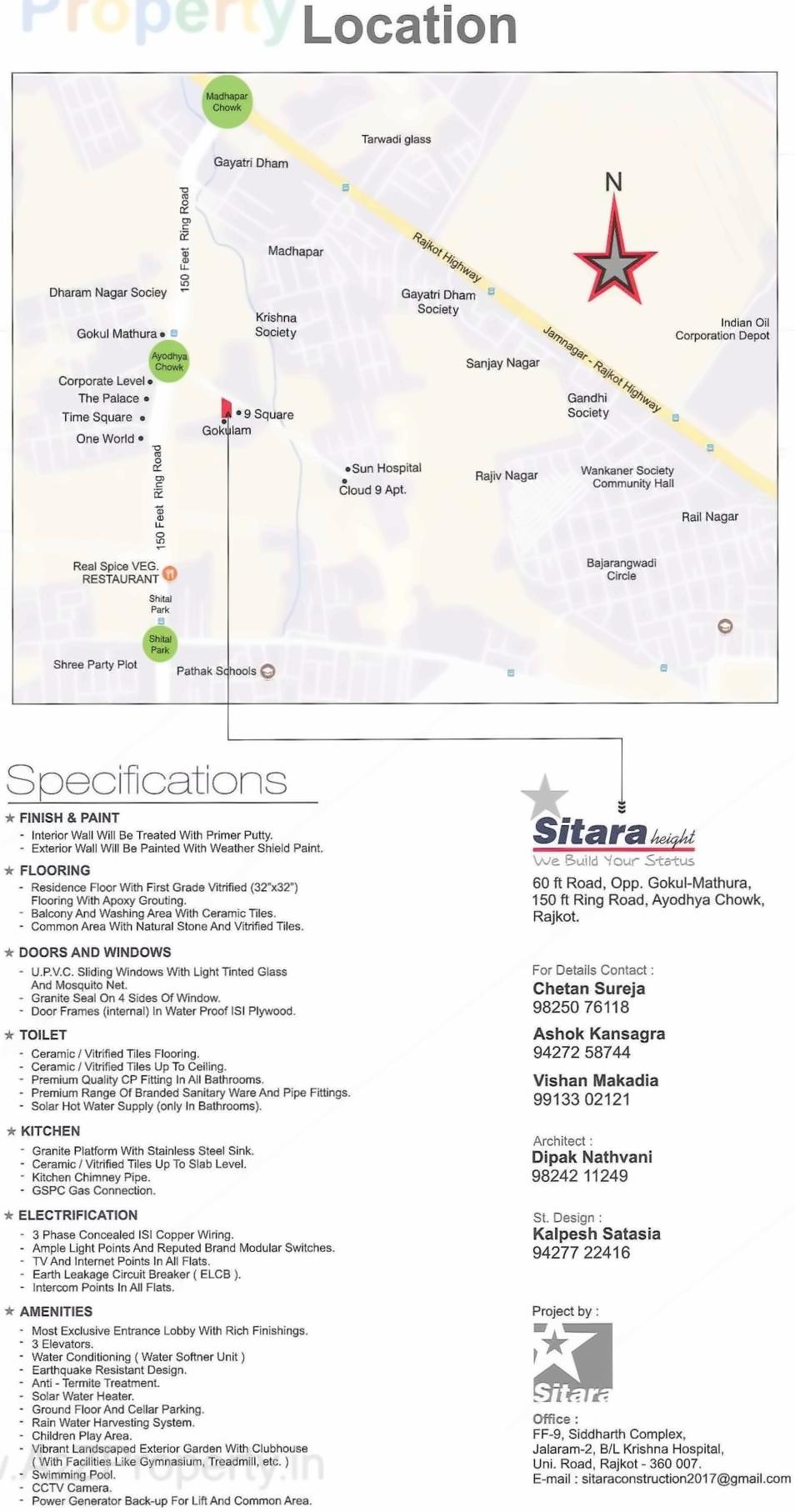  of real estate project Sitara Height located at Madhapar, Rajkot, Gujarat