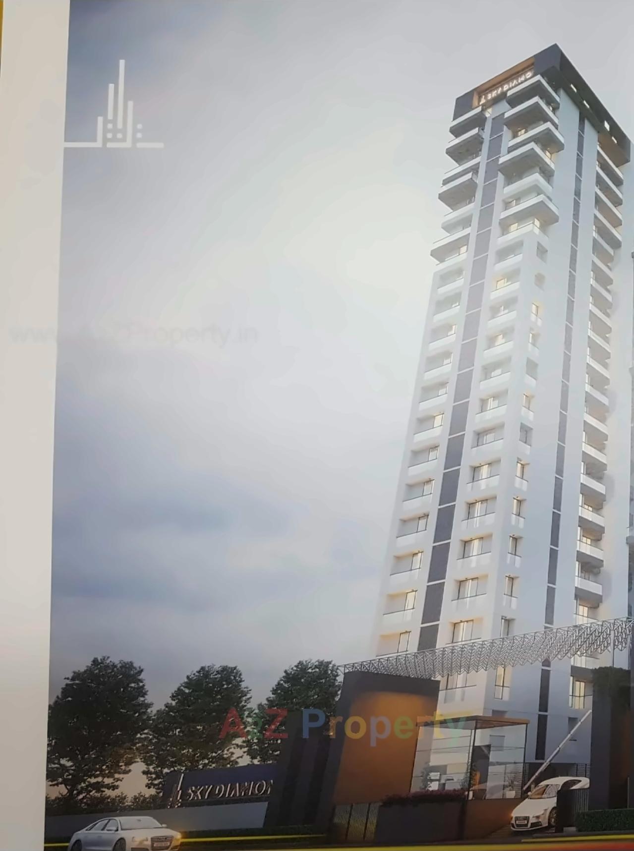 3D Elevation of real estate project Sky Diamond located at Mavdi, Rajkot, Gujarat