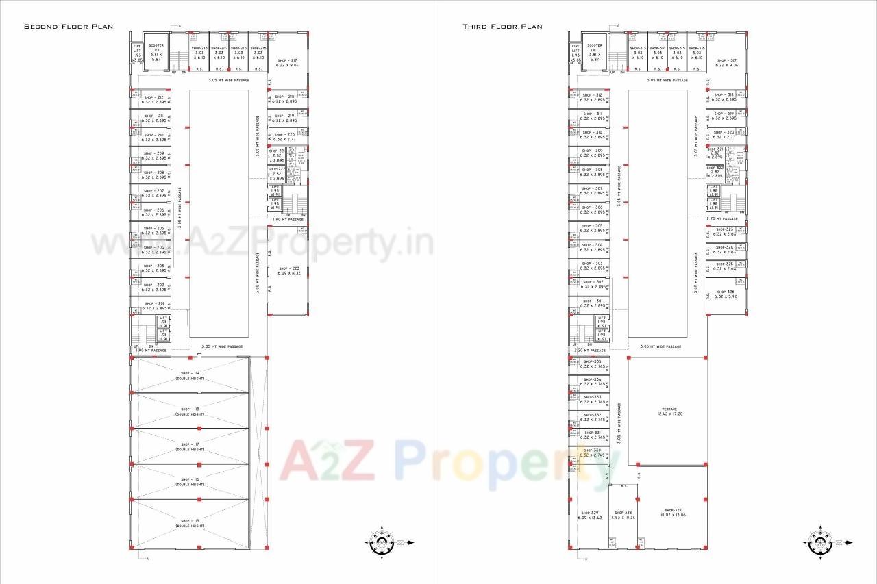 Layout of real estate project Sky Mall located at Rajkot, Rajkot, Gujarat